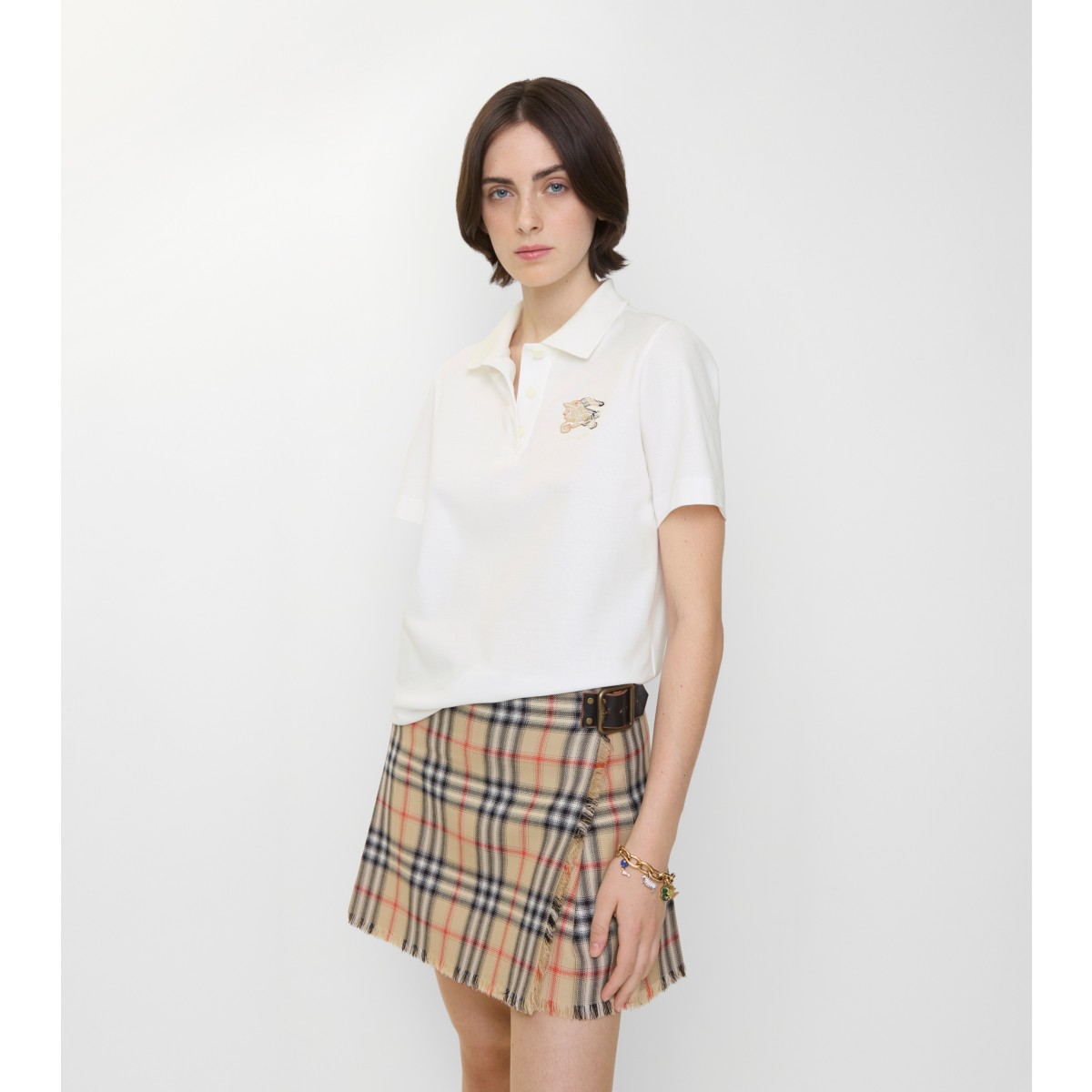  Check Knight Cotton Polo Shirt