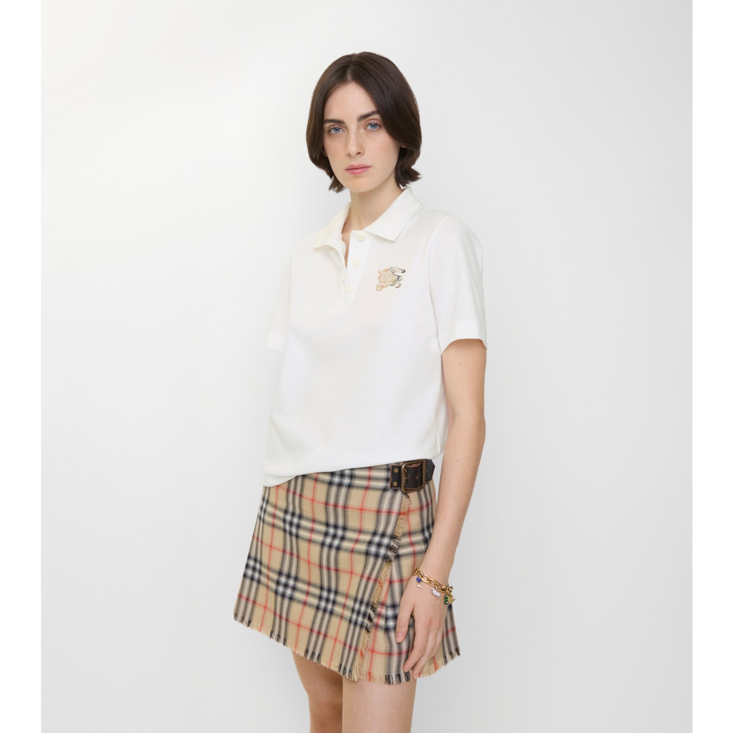 Knight Check Cotton Polo Shirt