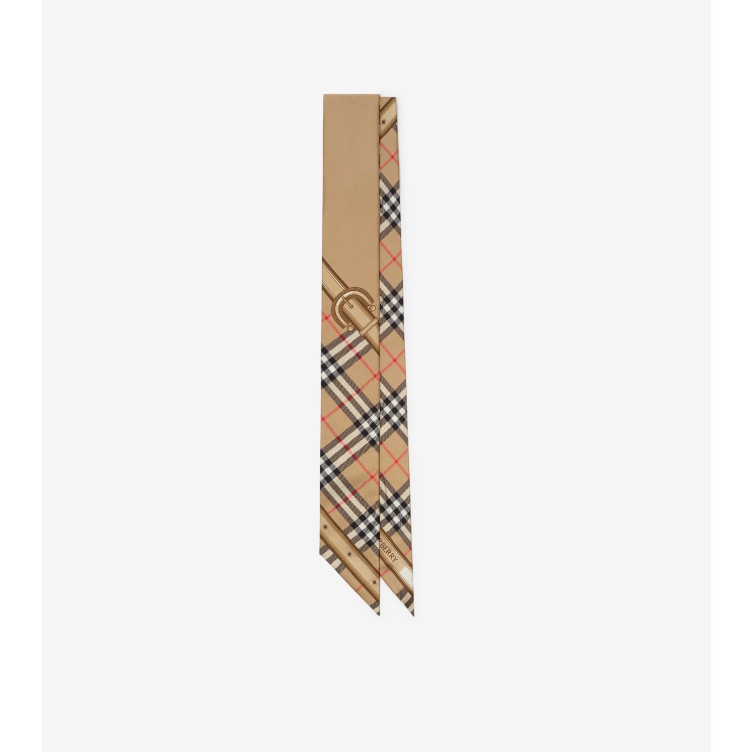 Skinny Knight Graphic Silk Scarf
