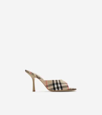 Check Mews High Sandals​ in Sand beige - Women | Burberry® Official
