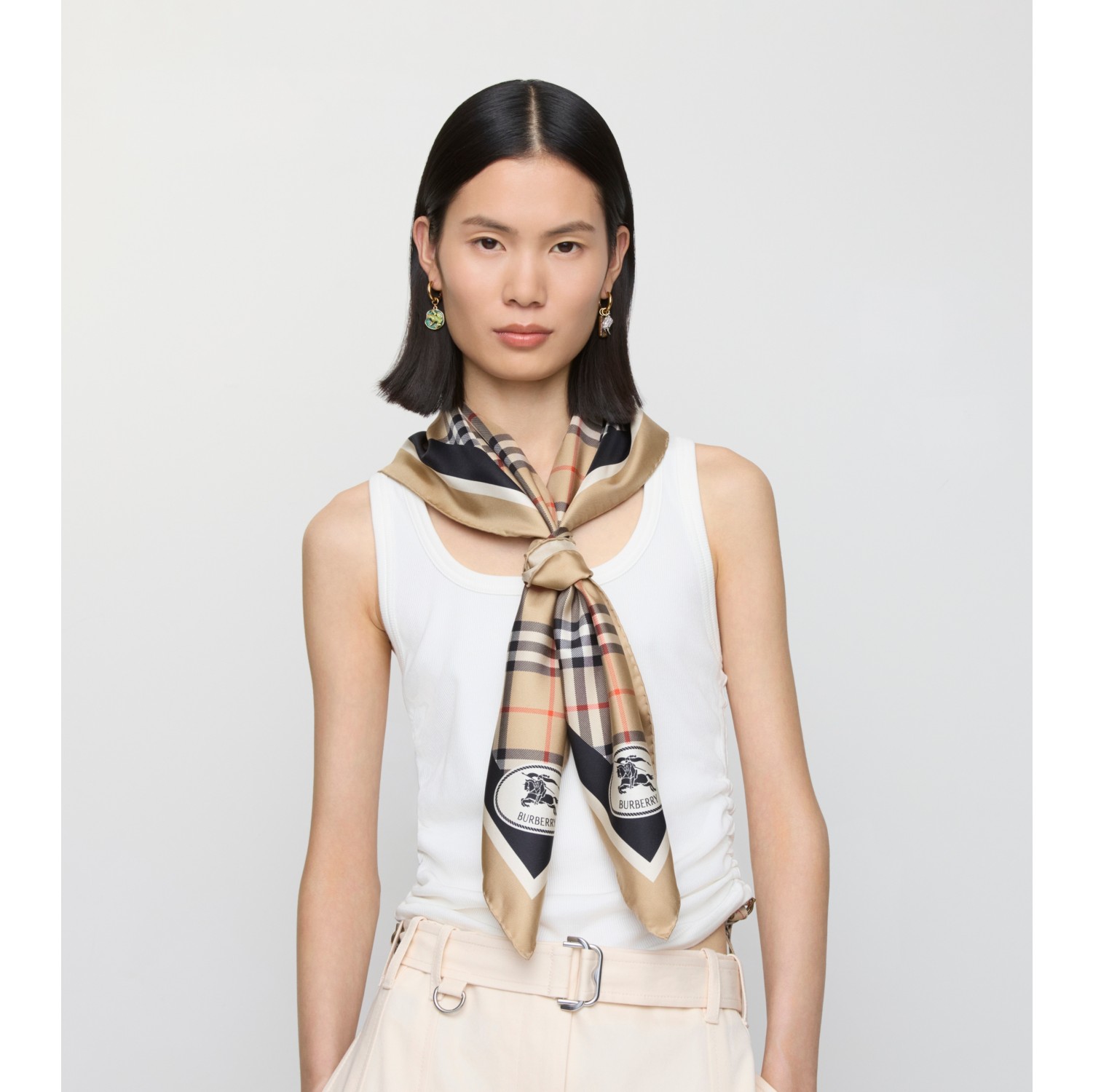 Foulard en soie Check
