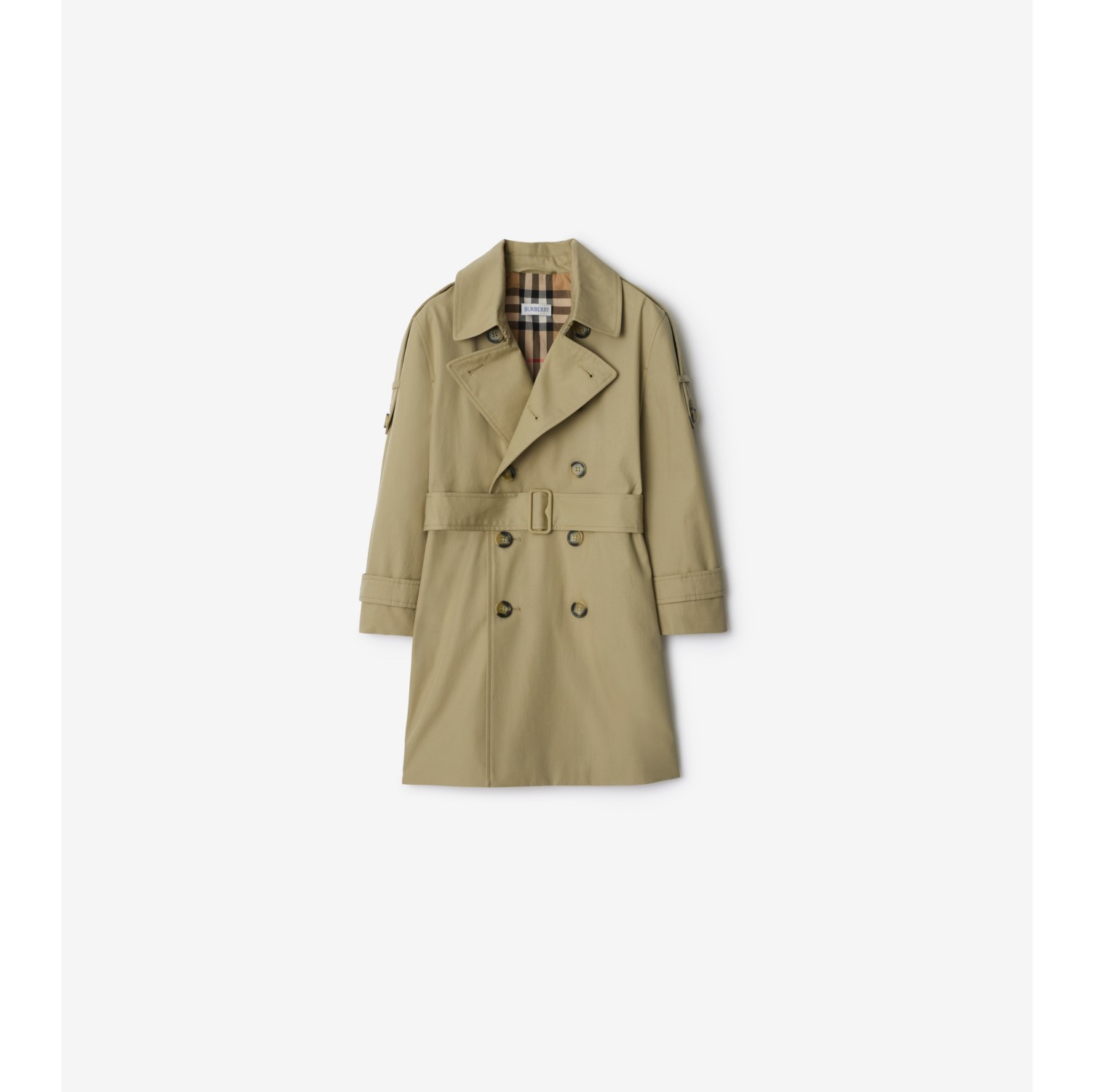 Trench coat en gabardina