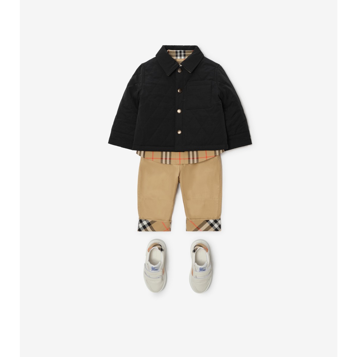  Check Reversible Quilted Nylon Jacket
