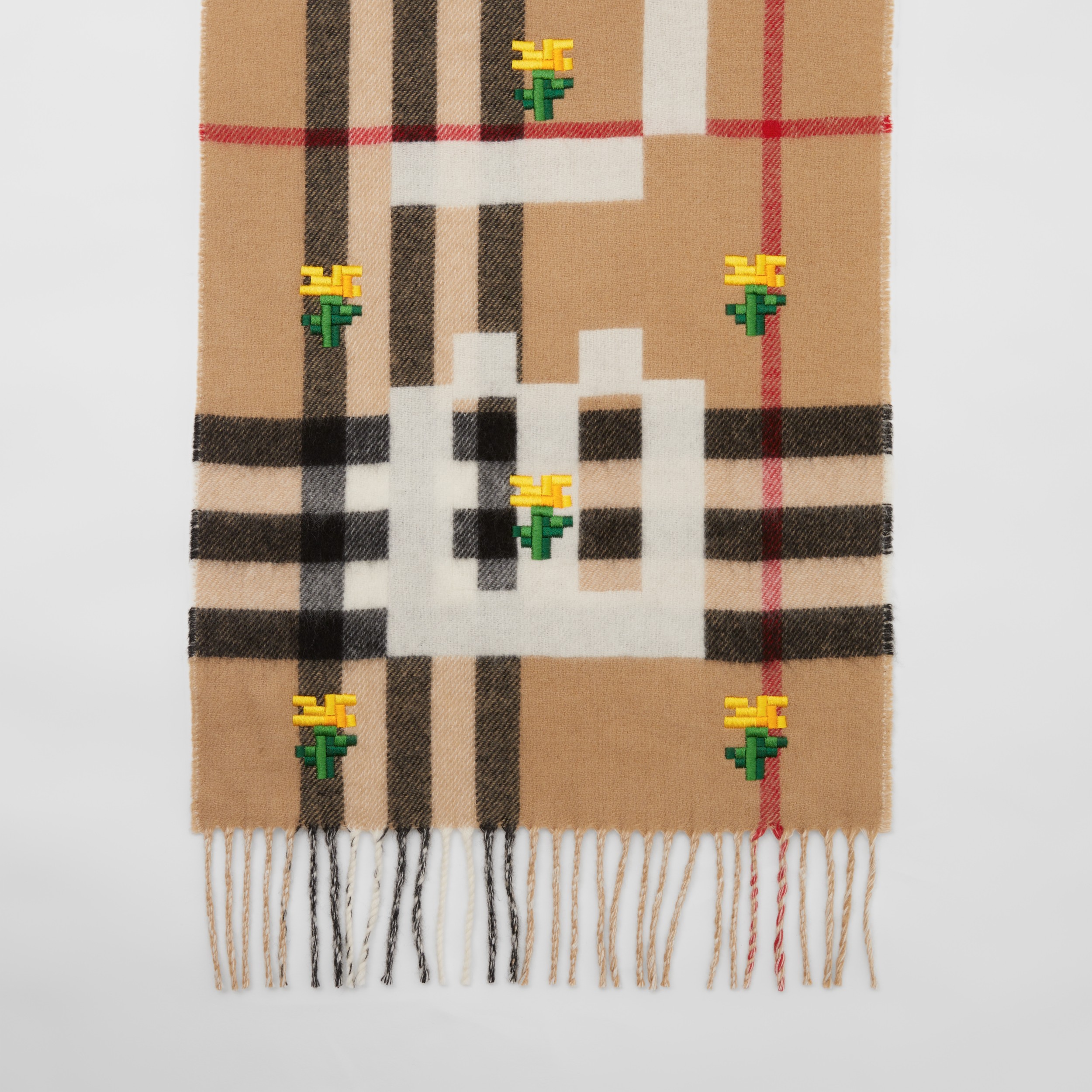 コラボ【BURBERRY x MINECRAFT】ロゴ チェック カシミアマフラー