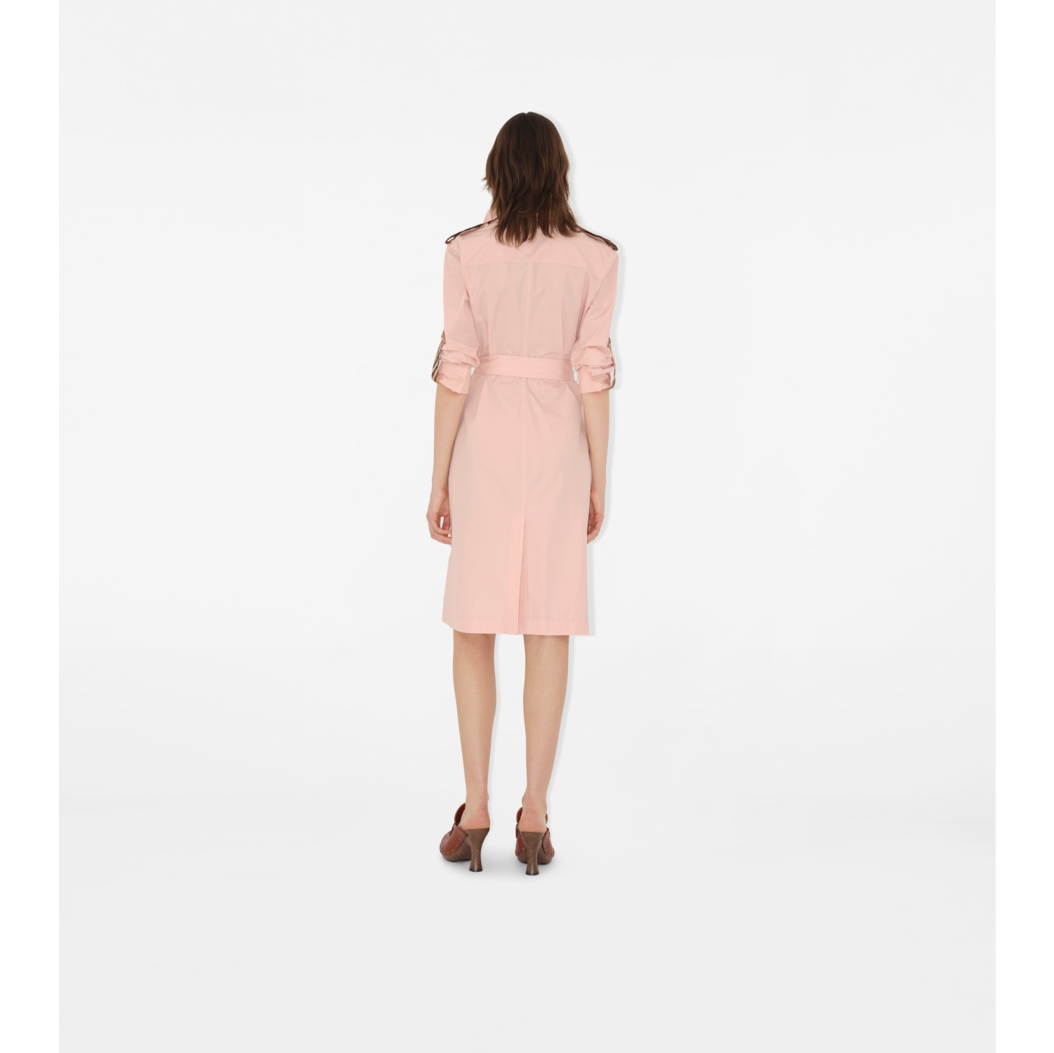 Robe chemise en popeline de coton