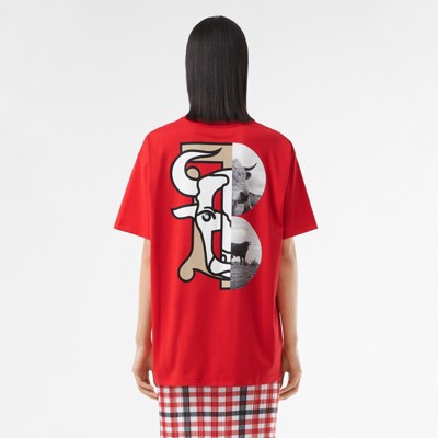 red burberry t shirt