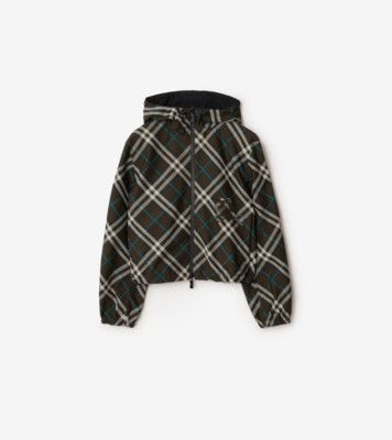 BURBERRY｜JACKETS (crop reversible check jacket (8105824 Burberry Check reversible cropped jacket | The Fashion Square
