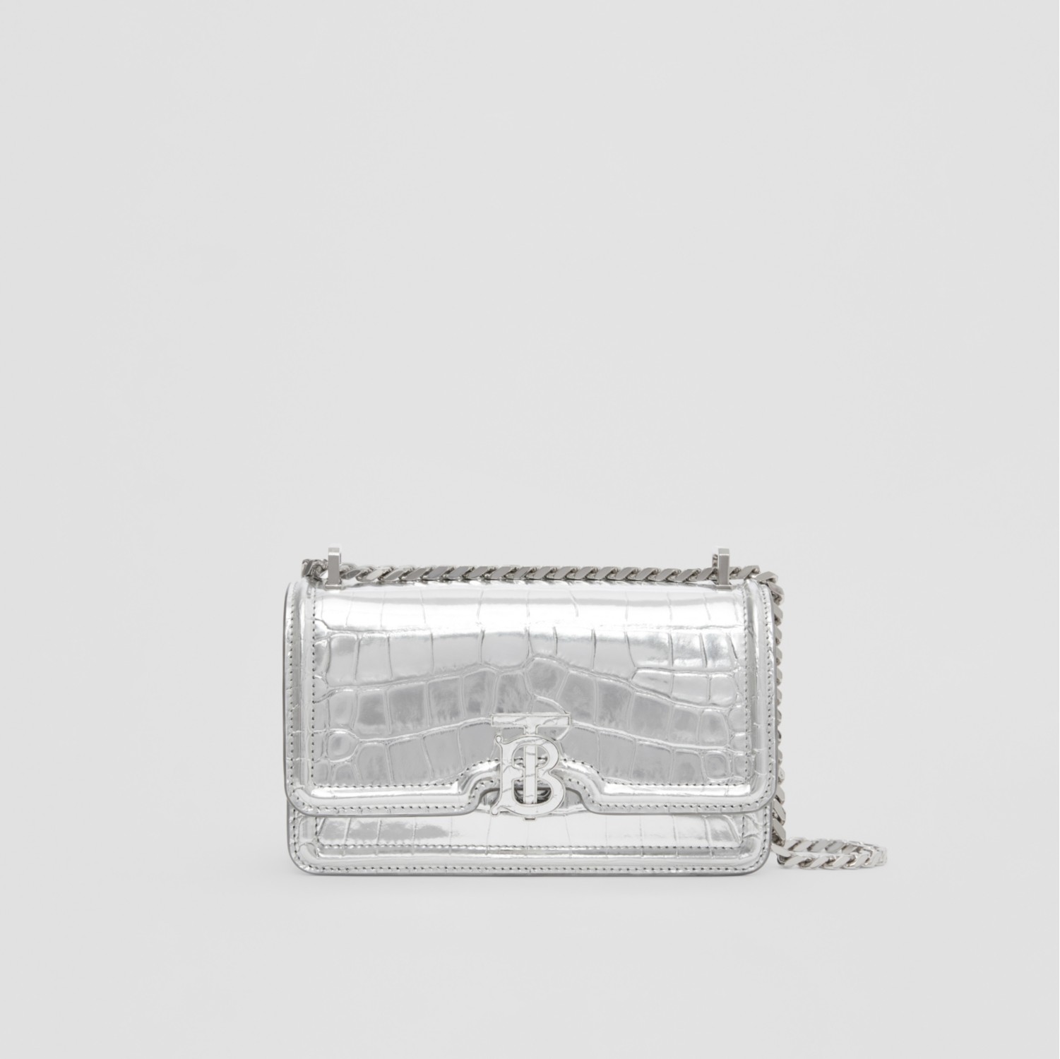 Burberry purses silver on sale