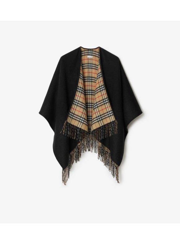 Burberry allford faux hot sale fur cape