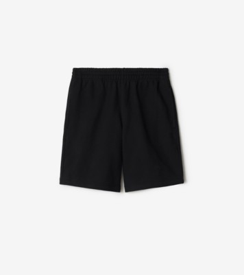Cross Stitch EKD​ Cotton Shorts in Black - Men | Burberry® Official