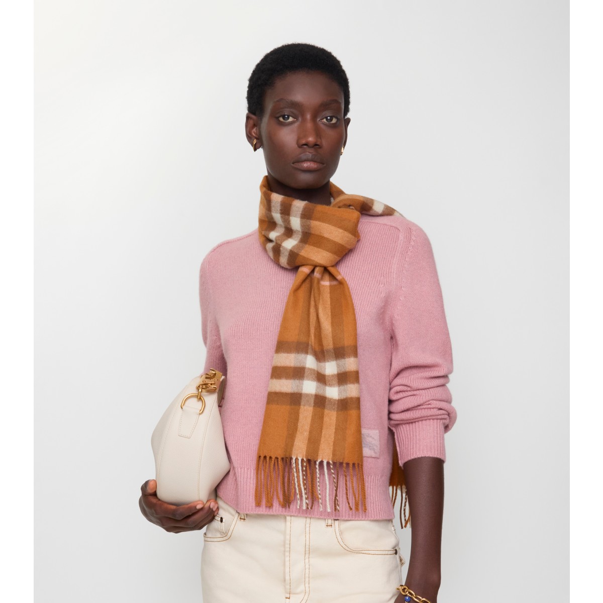  Check Cashmere Scarf