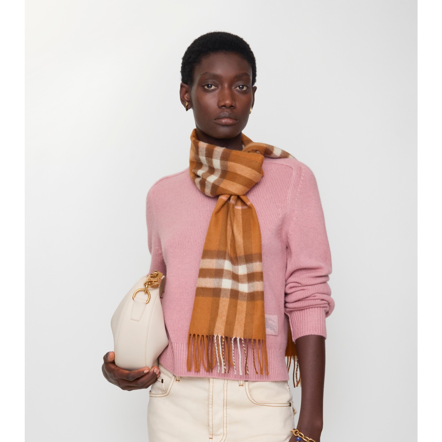 Check Cashmere Scarf