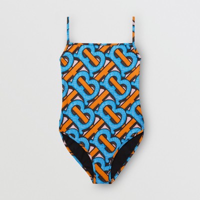 burberry swimsuit blue