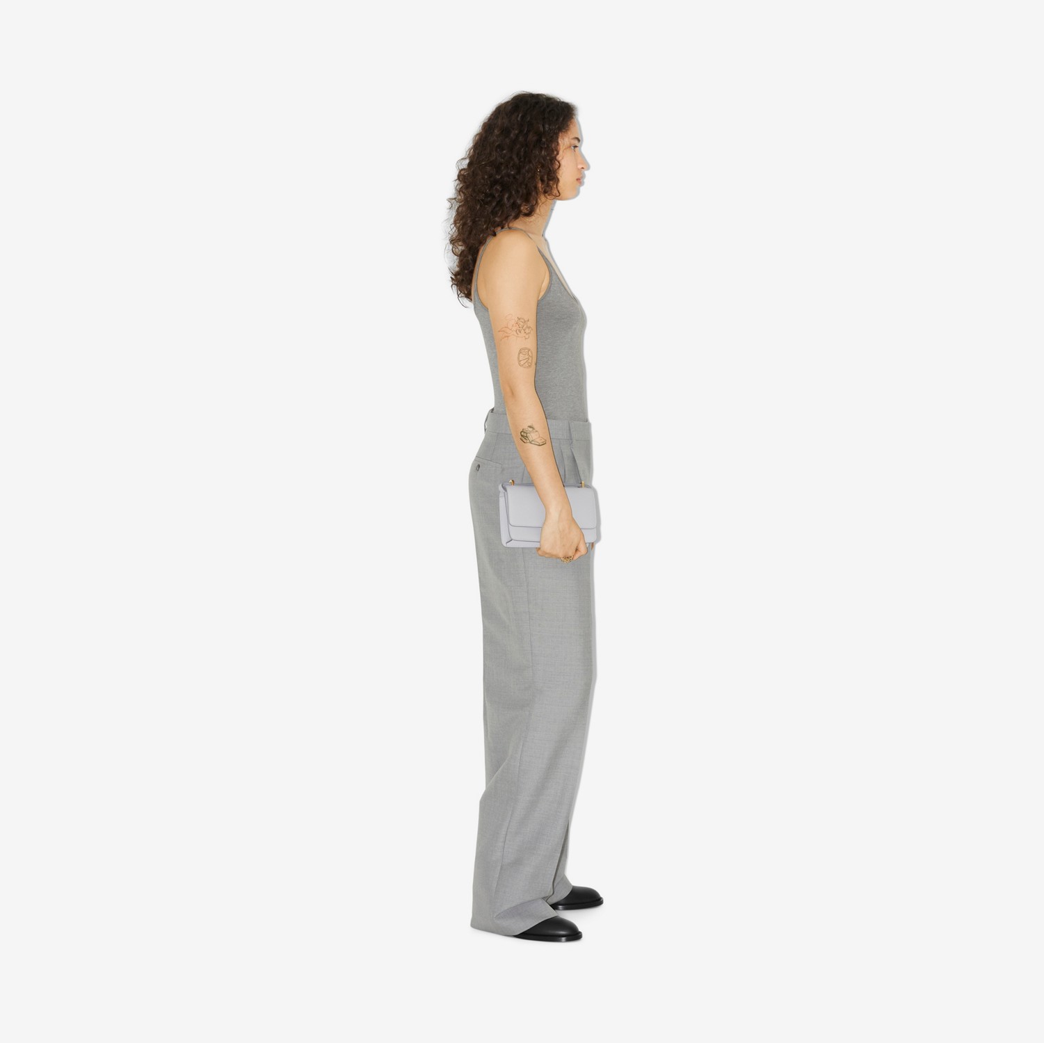 EKD Stretch Jersey Vest in Grey Melange - Women | Burberry® Official