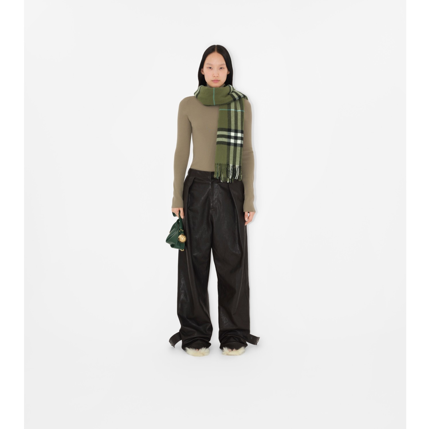 ワイド チェック カシミアスカーフ (シュラブ) | Burberry®公式サイト