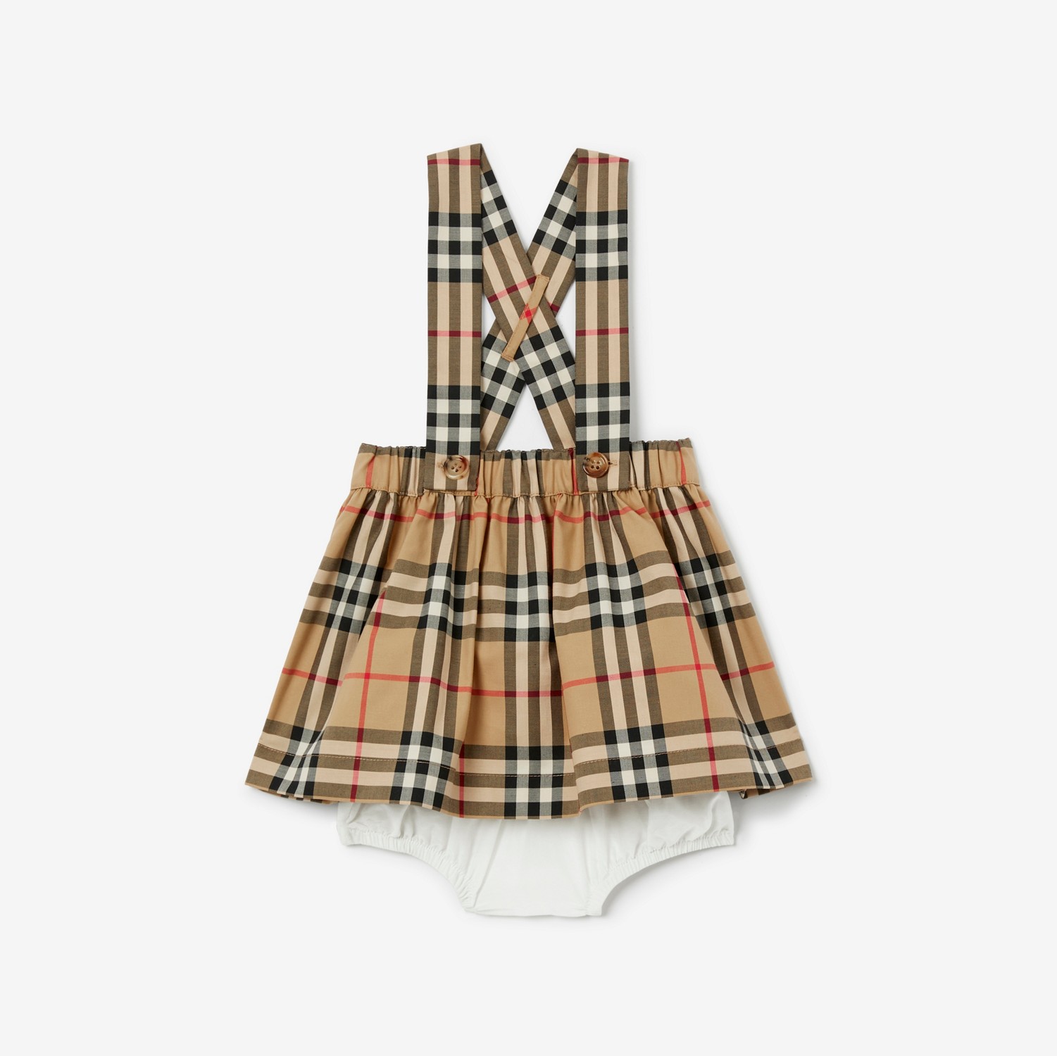 Check Three-piece Baby Gift Set in Archive Beige - Children | Burberry® Official