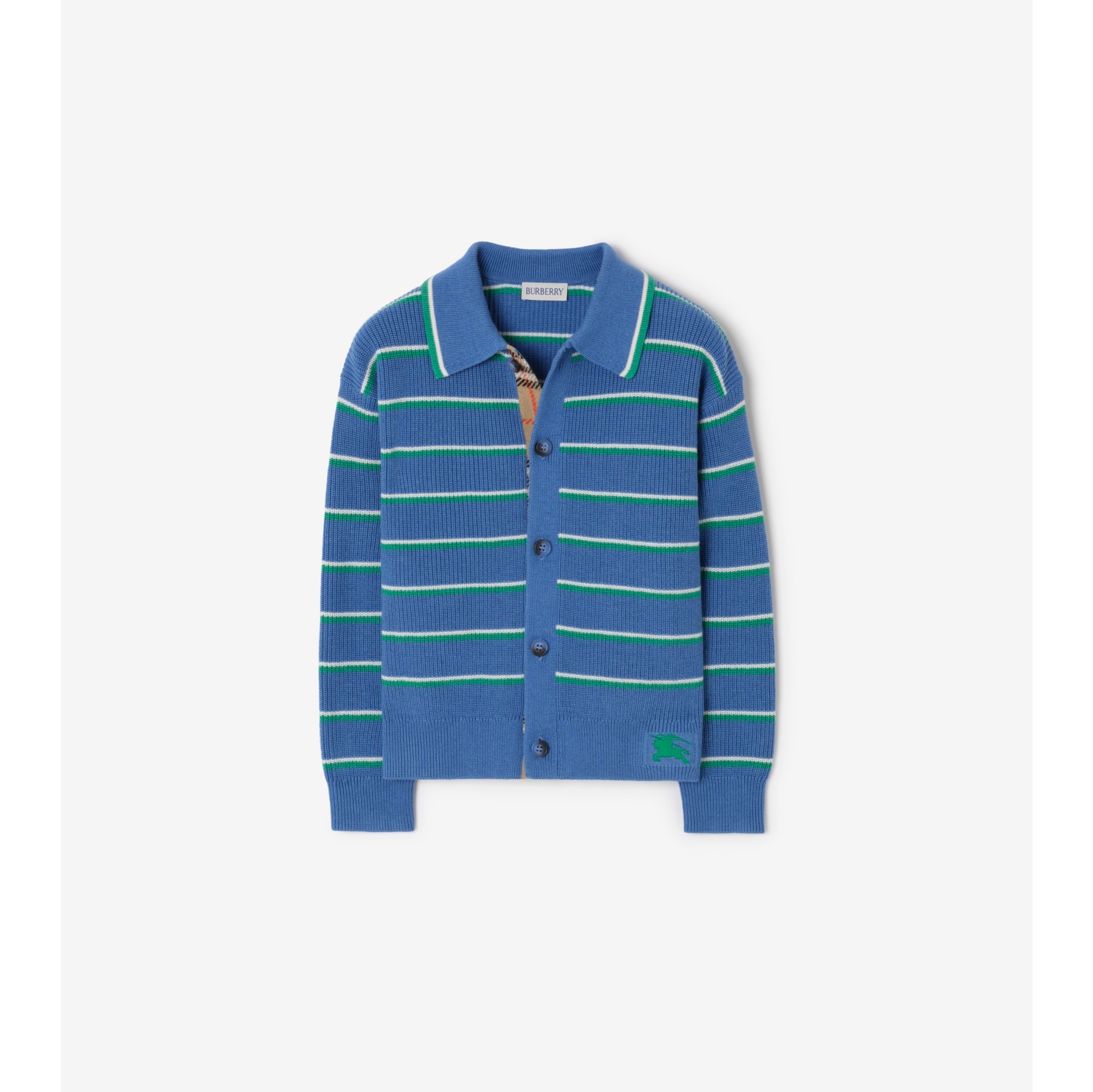 Striped Cotton Wool Cardigan