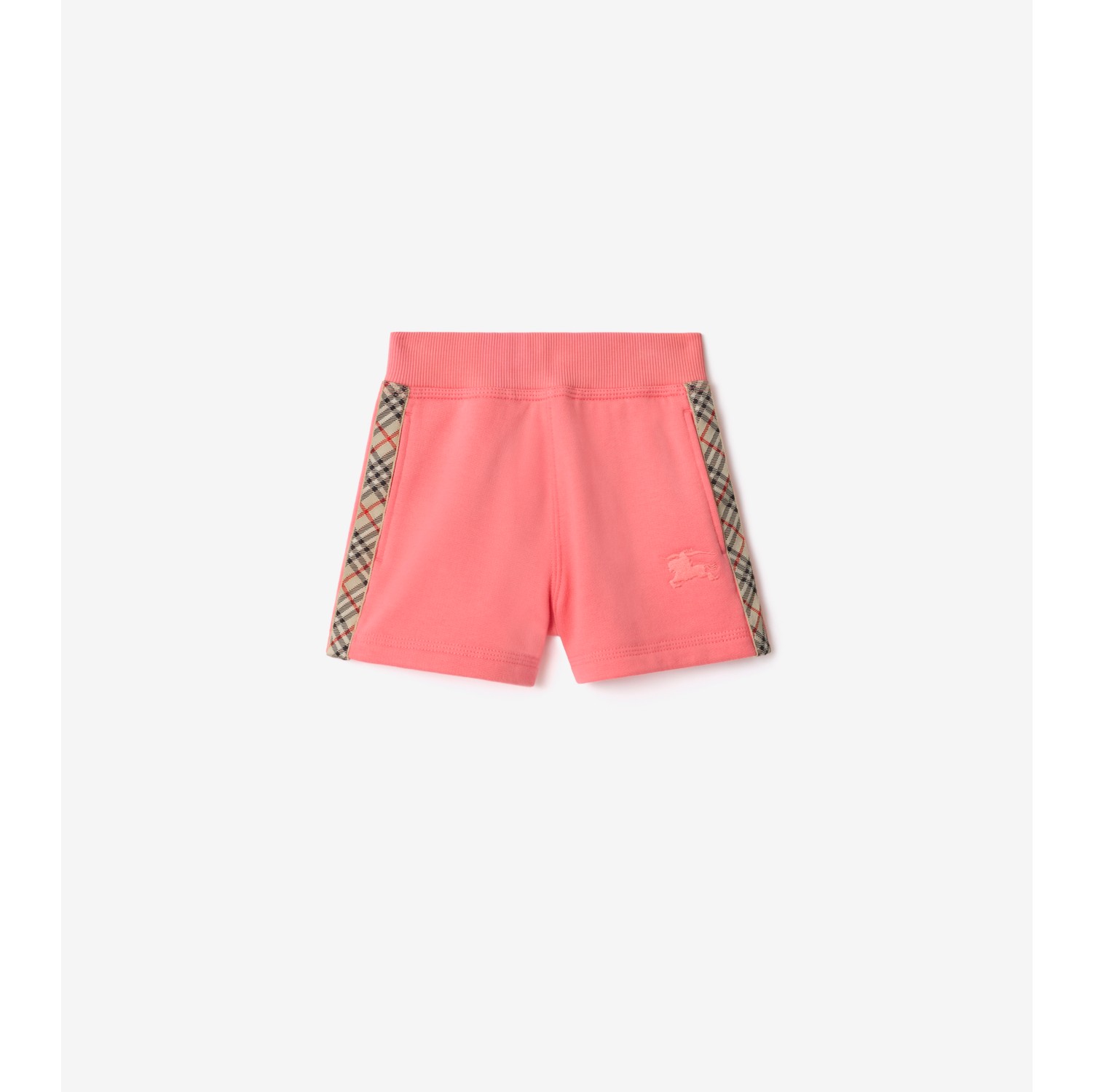 Check Trim Cotton Shorts