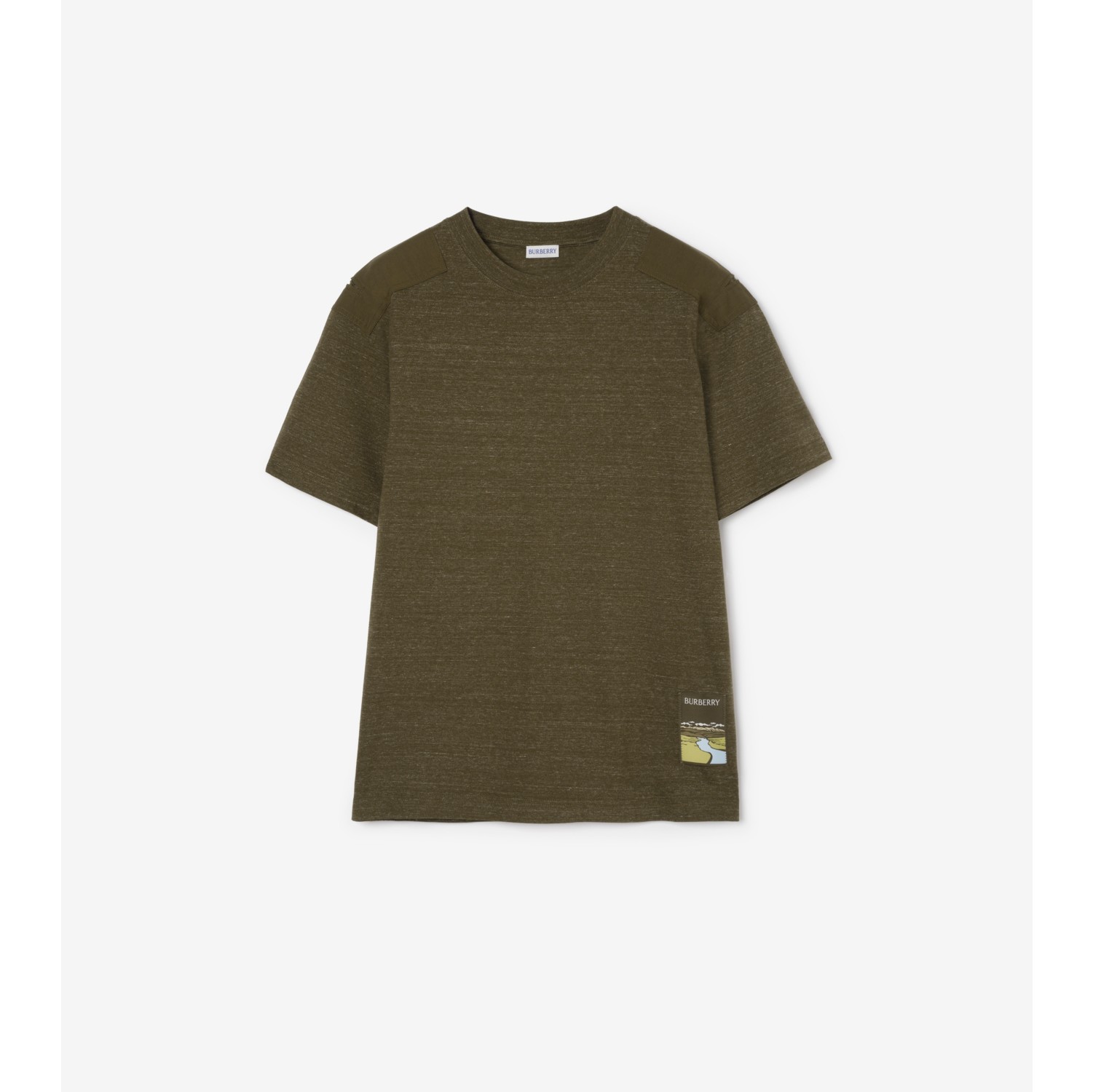 景观标签棉质 T 恤衫