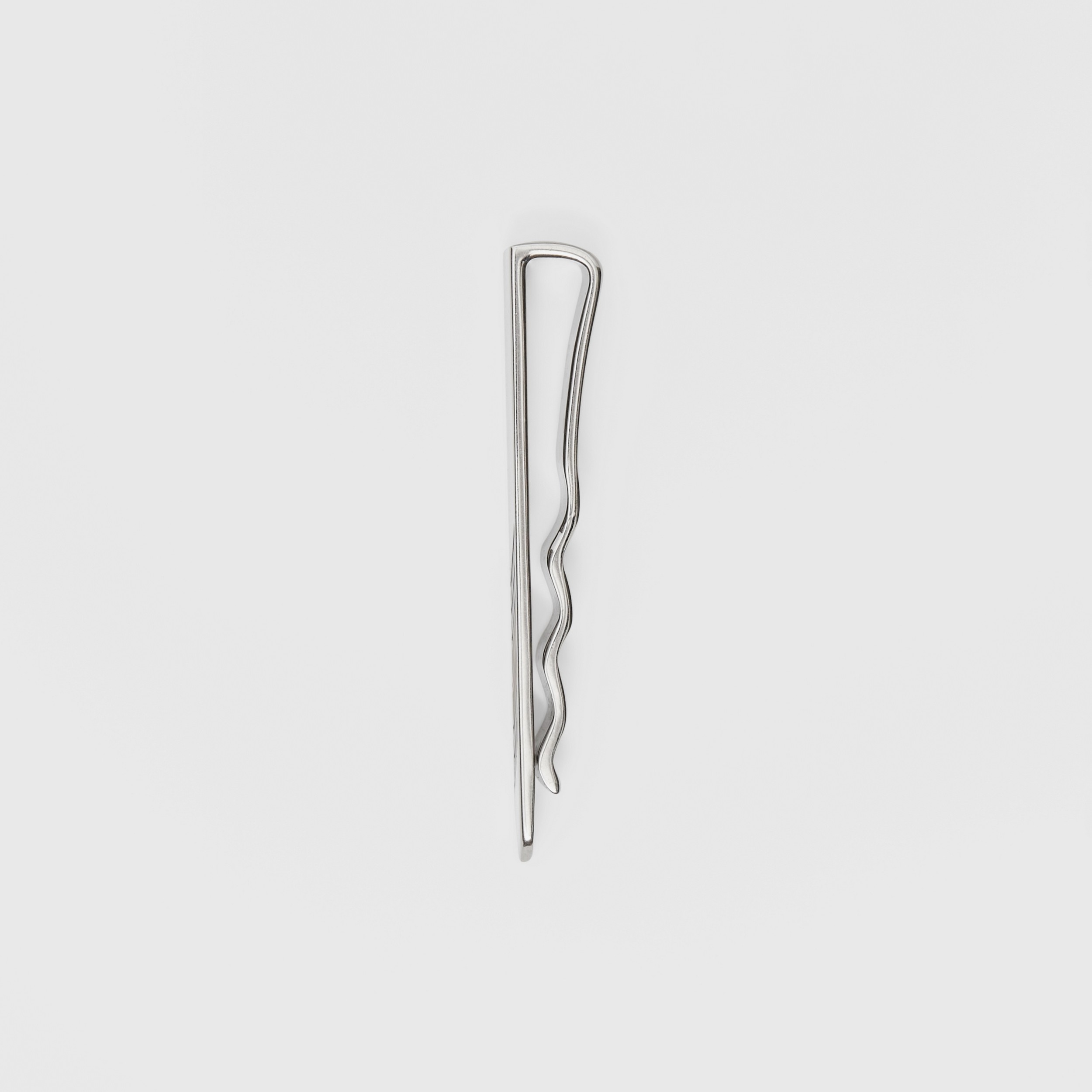 Icon Stripe Detail Palladium-plated Tie Bar - Men | Burberry® Official - 3