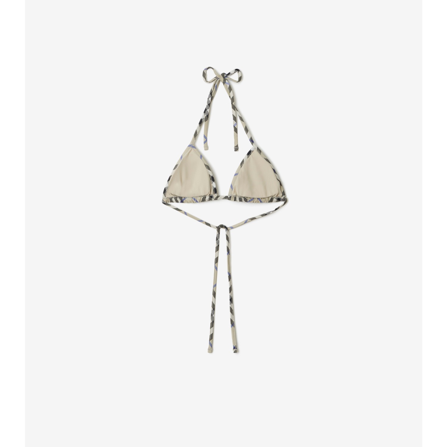 Check Bikini Top in Lichen - Women | Burberry® Official