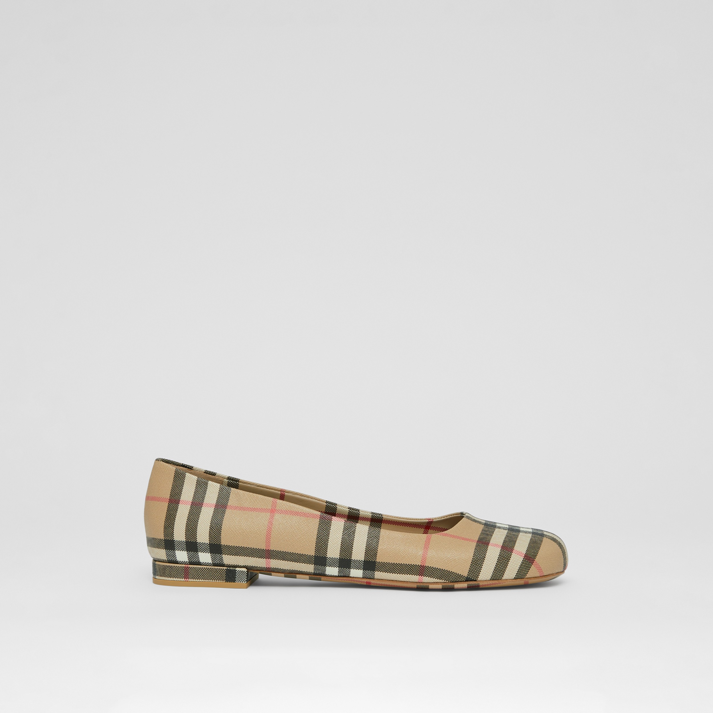 Vintage Check Ballerinas in Archive Beige - Women | Burberry® Official - 1