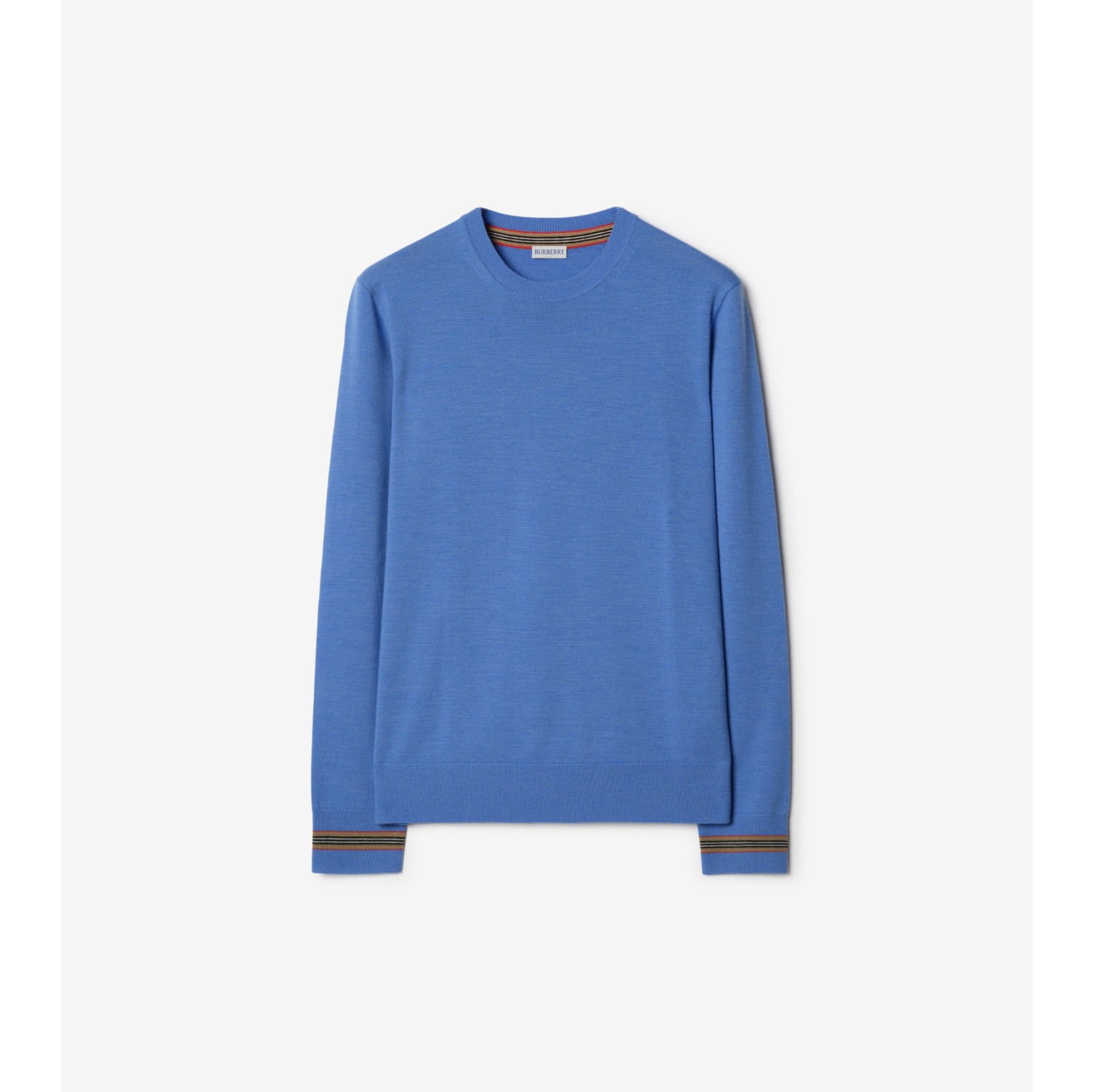 Icon Stripe Trim Wool Sweater