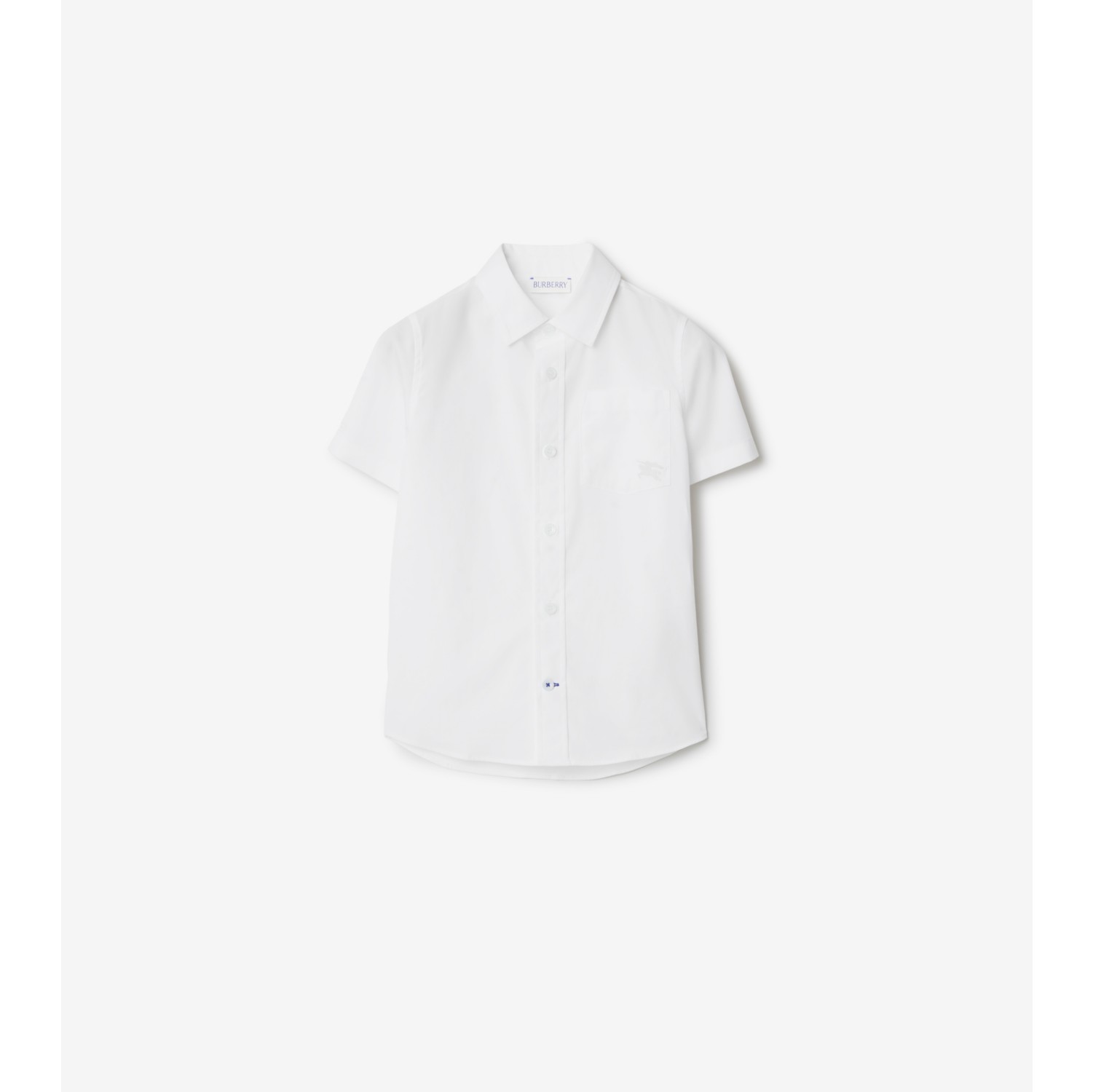 Chemise en coton stretch Blanc Site officiel Burberry