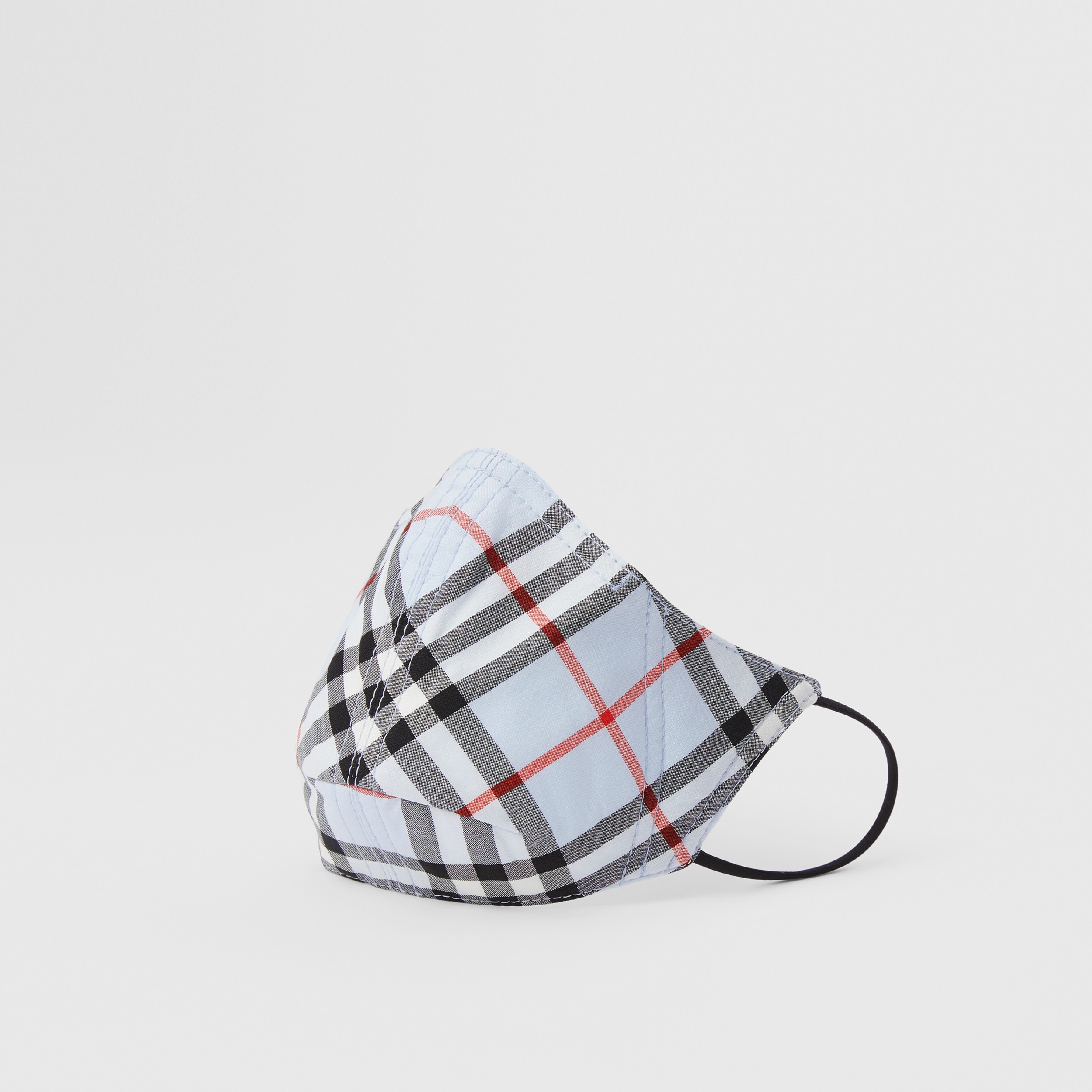 Vintage Check Cotton Face Mask in Pale Blue | Burberry® Official - 1