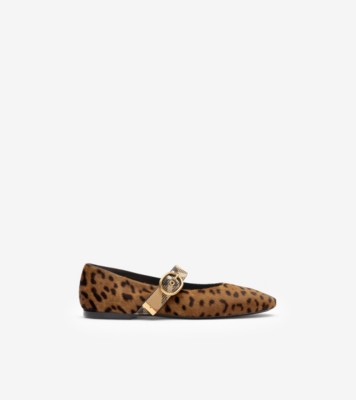 Burberry レオパードプリント ロビン バレリーナ (レオパード／ブラック) - ウィメンズ | Burberry®公式サイト