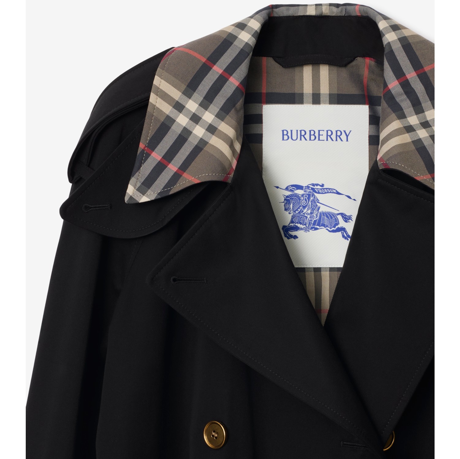Mid-length Check Collar Castleford Trench Coat