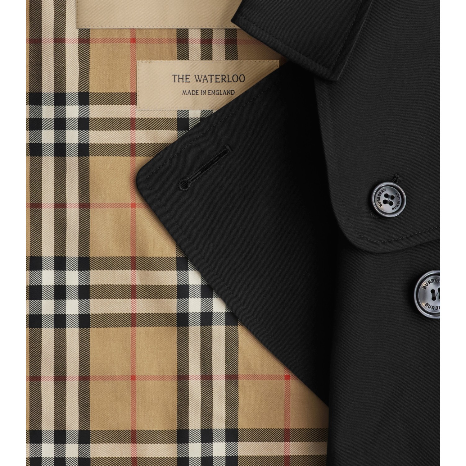 Long Waterloo Heritage Trench Coat in Black - Women, Cotton Gabardine | Burberry® Official