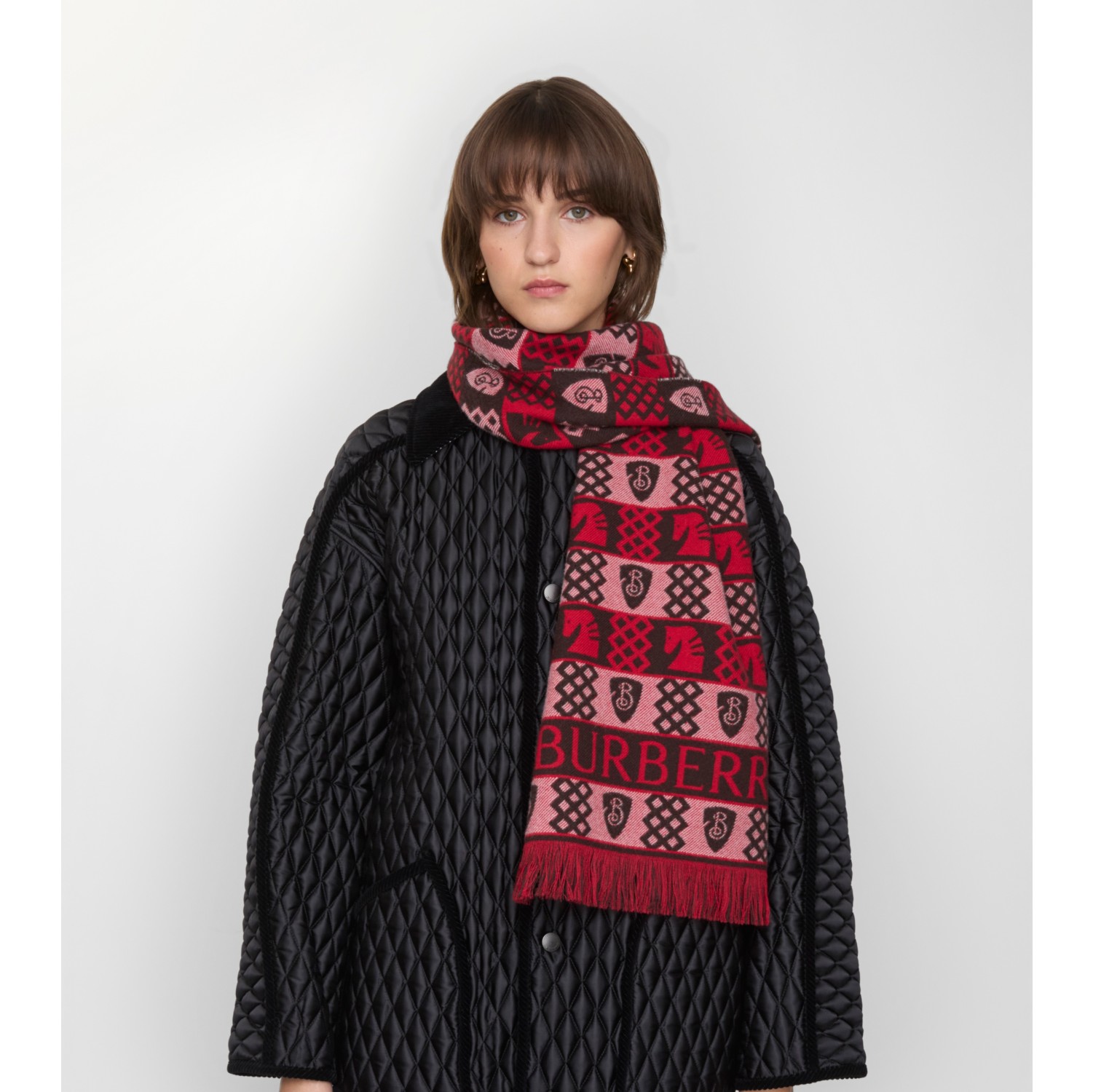Chess Fair Isle Wool Scarf