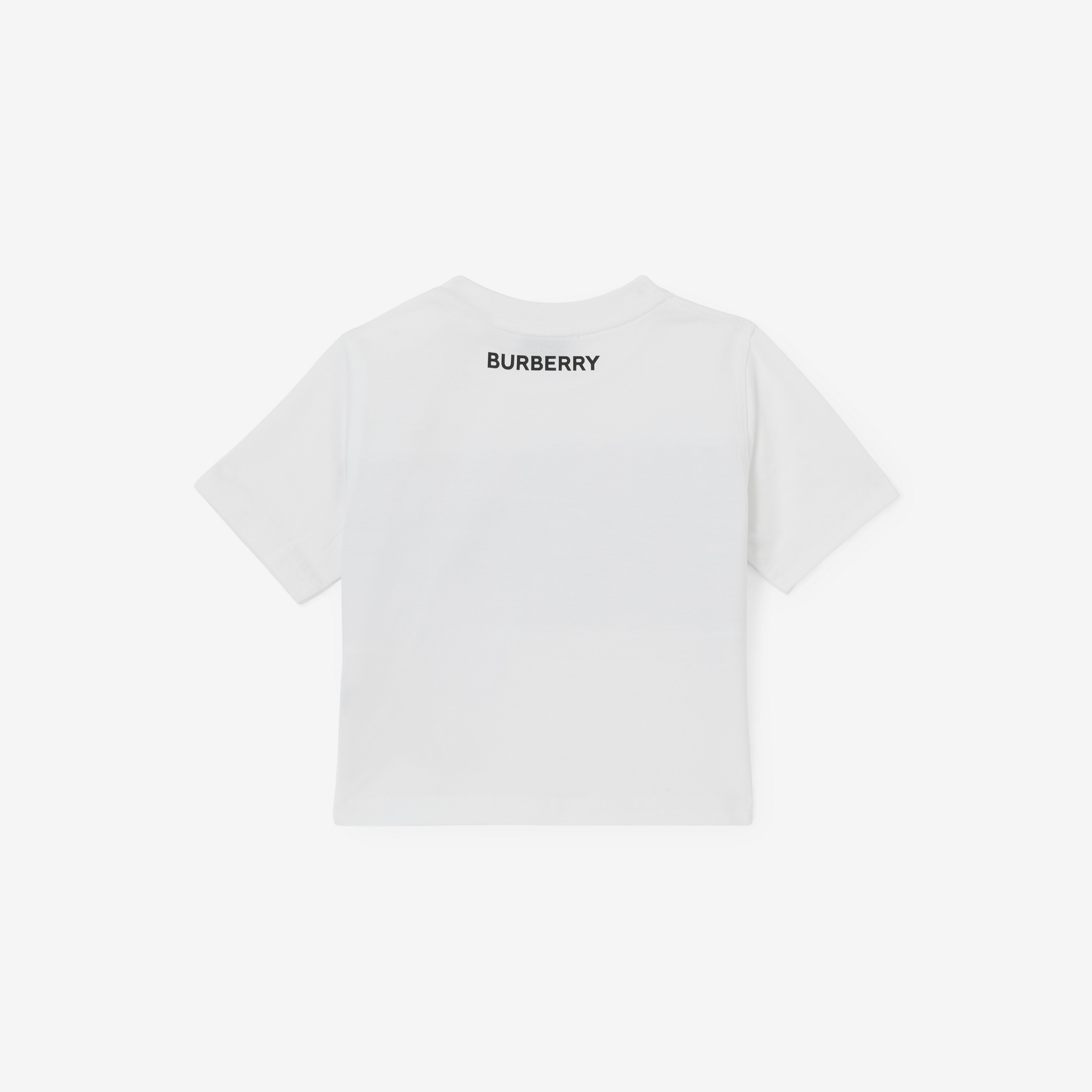 Vintage Check Panel Cotton T-shirt in White - Children | Burberry® Official - 2