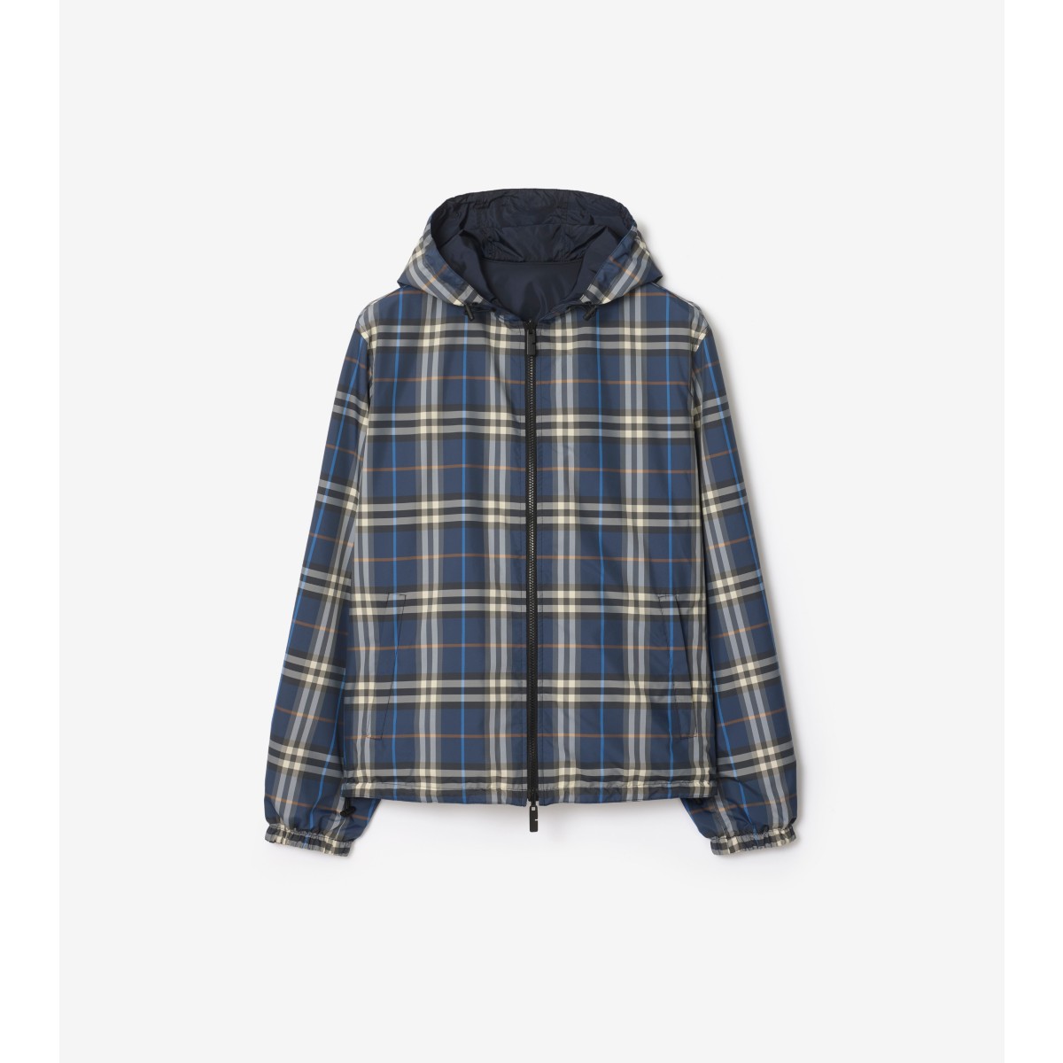  Check Reversible Hooded Jacket