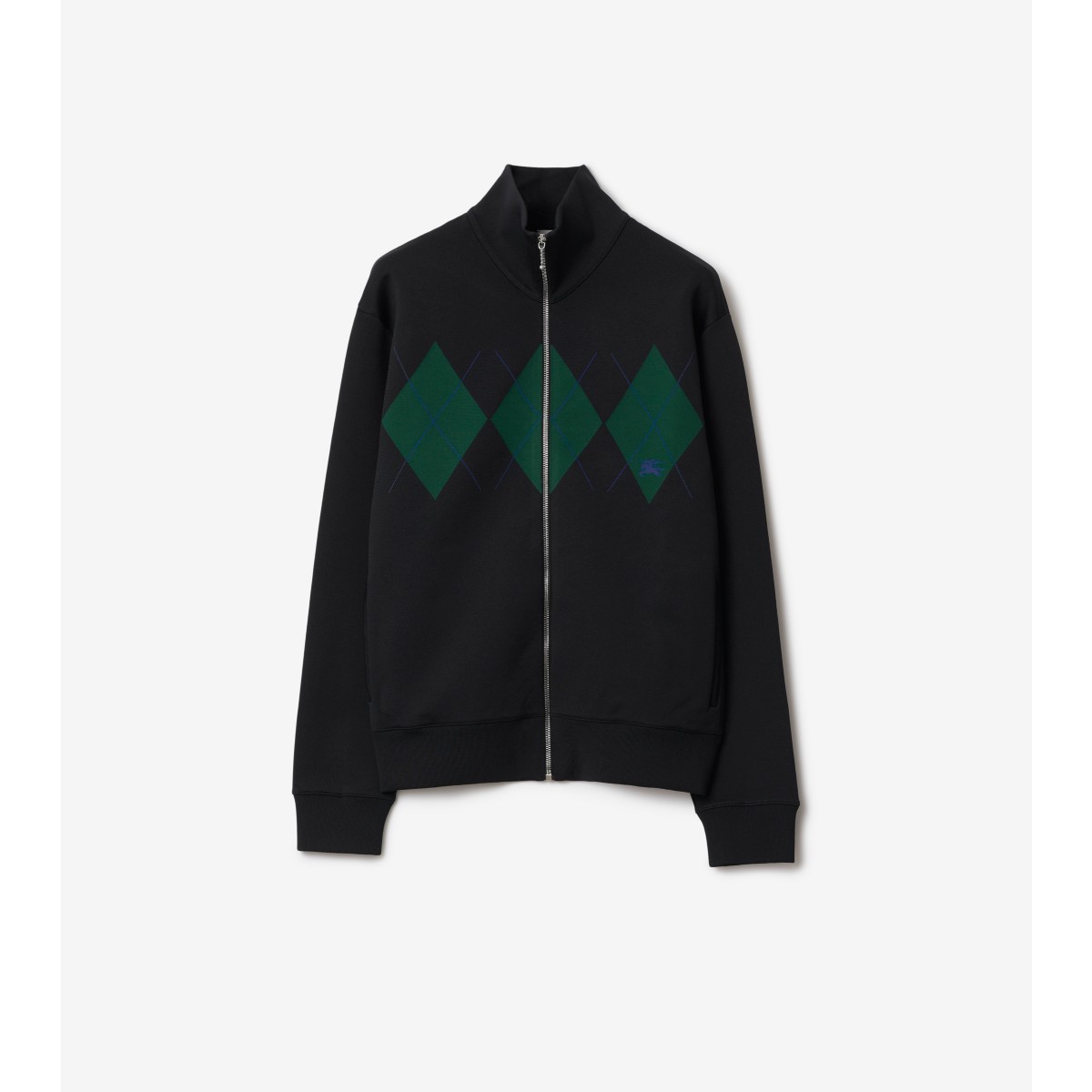 Burberry Argyle Track Jacket In Green
