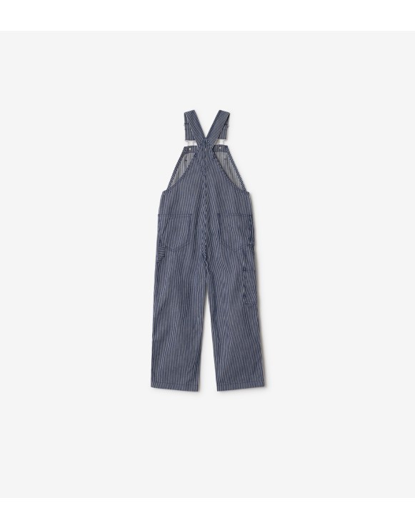Striped Denim Dungarees