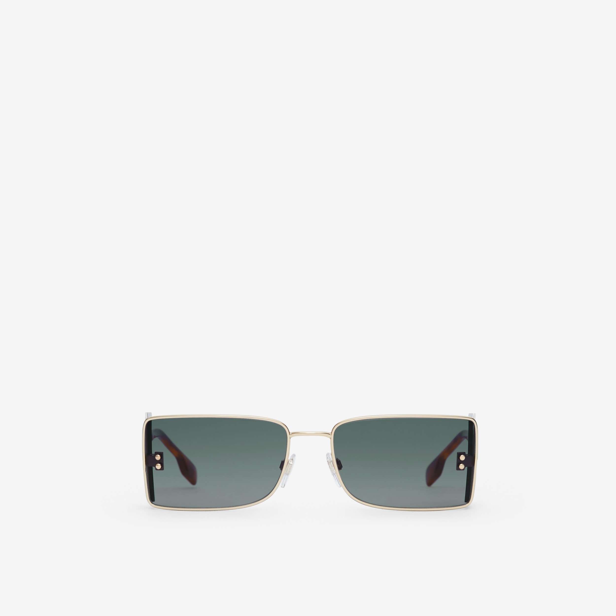 'B' Lens Detail Rectangular Frame Sunglasses in Tortoiseshell | Burberry®  Official