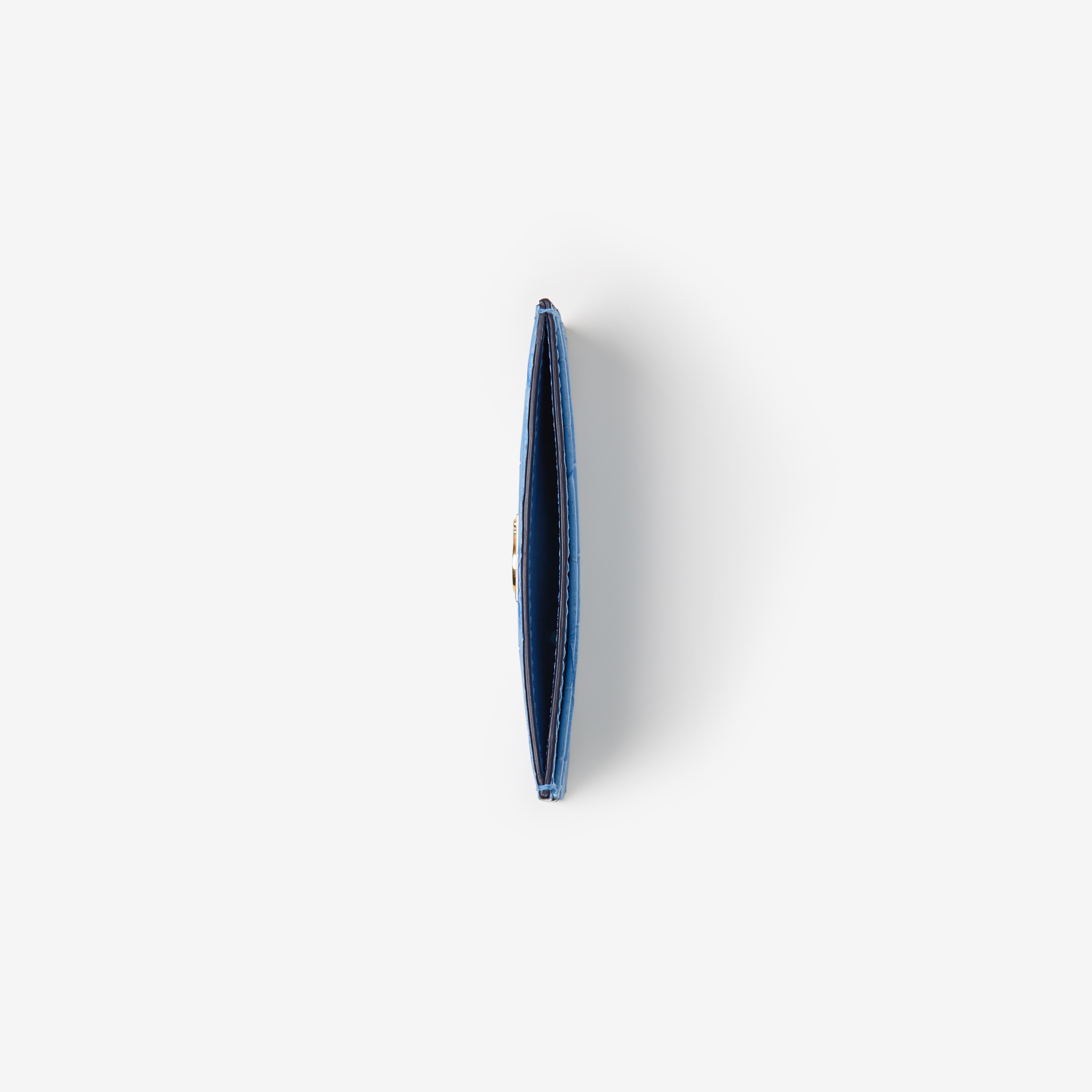 Embossed Leather TB Card Case in Cool Cornflower Blue | Burberry® Official - 4