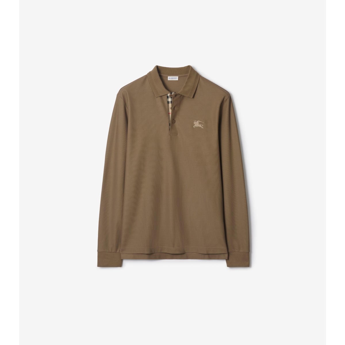  Check Long-sleeve Polo Shirt