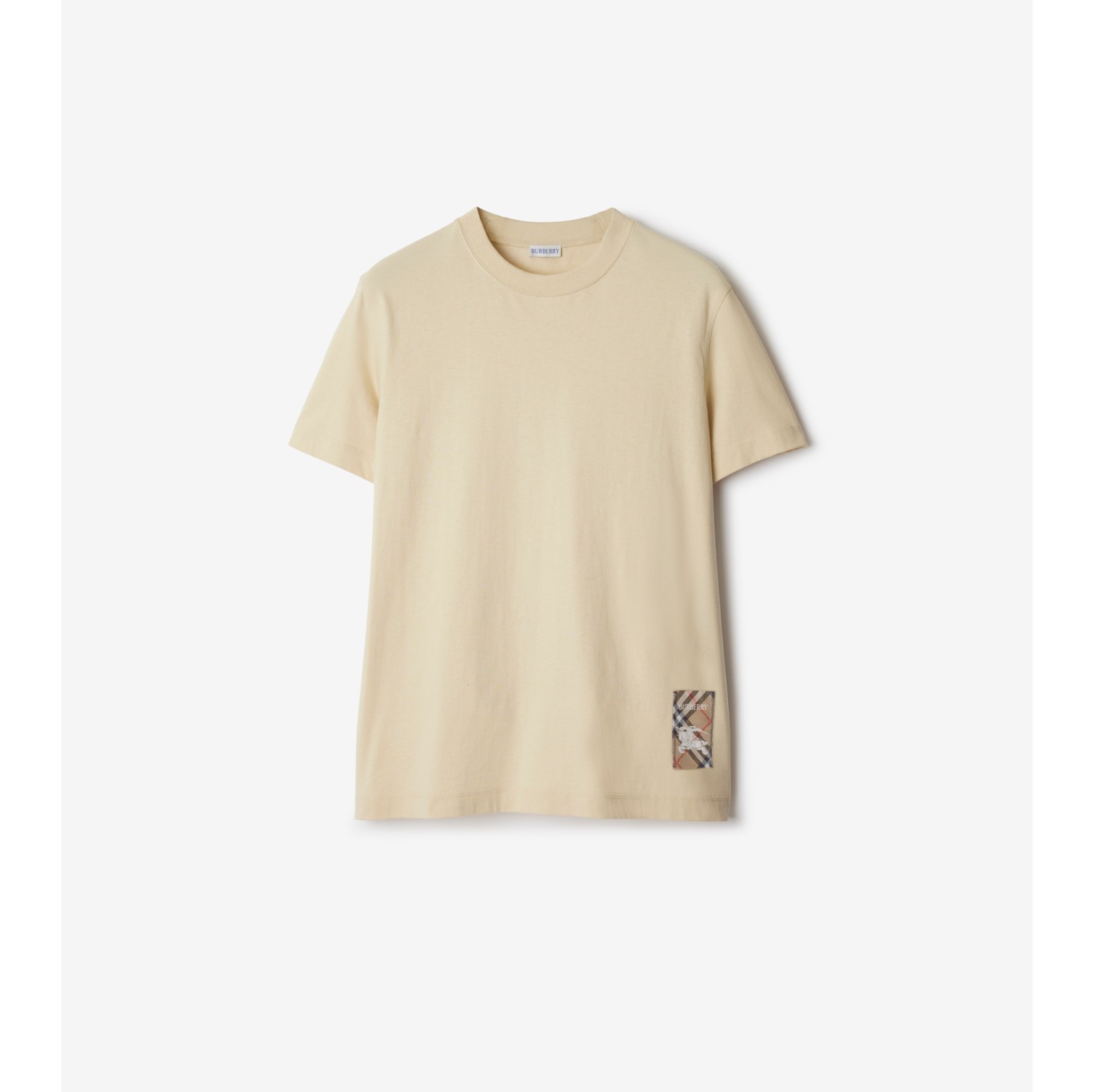 Check Label Cotton T-shirt