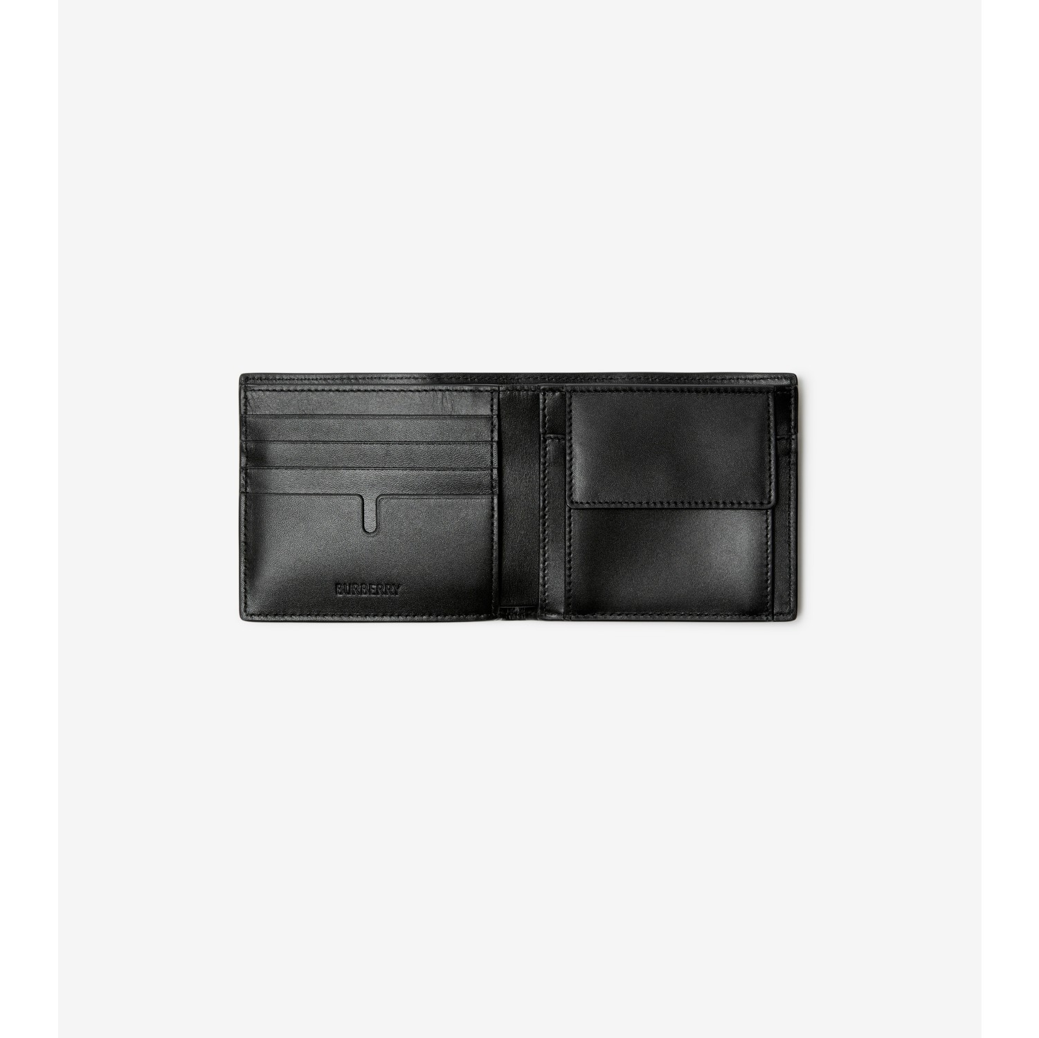 Embossed Check Bifold Coin Wallet