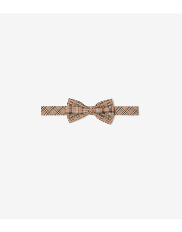 Check Cotton Poplin Bow Tie