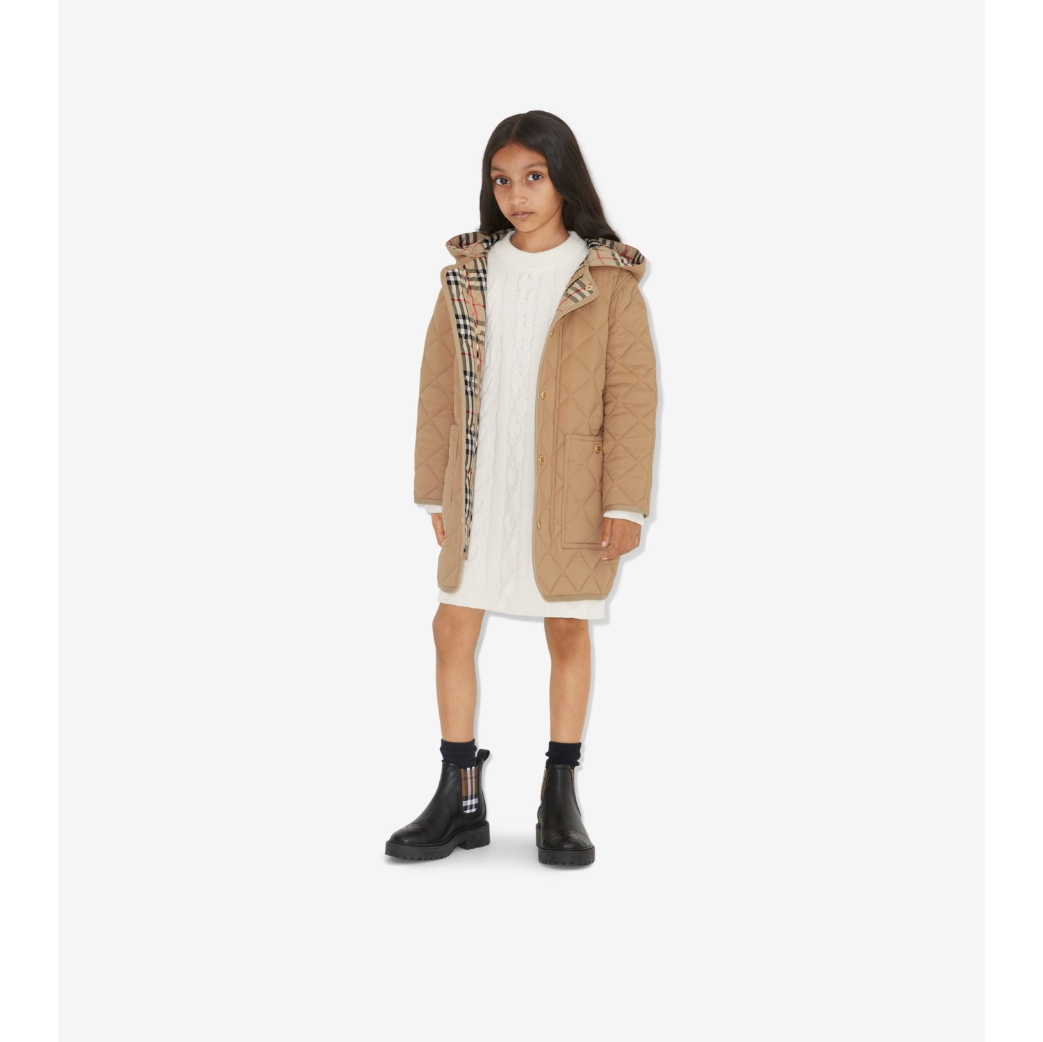 Nylon-Steppmantel (Vintage-Beige) | Burberry®