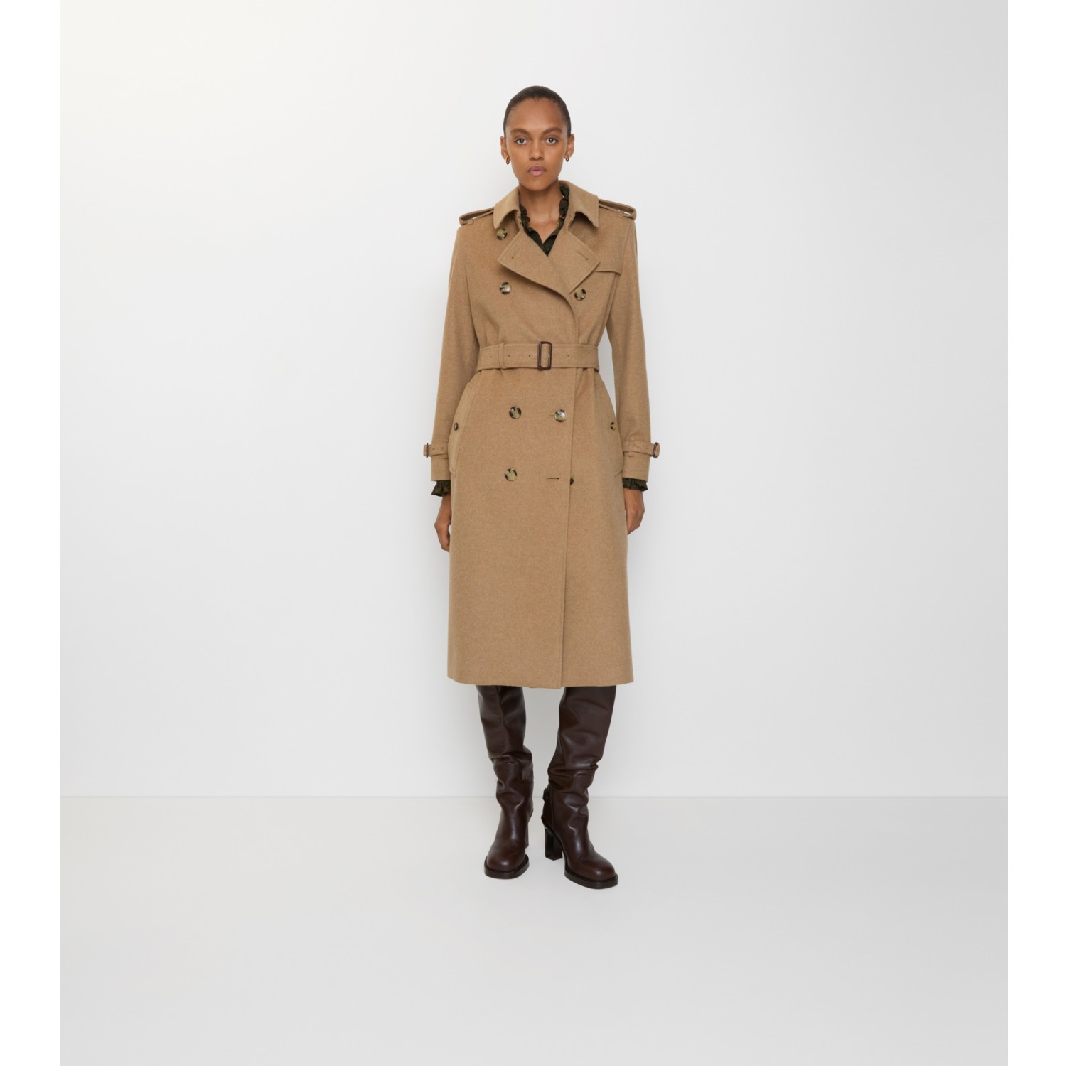 Long Cashmere Kensington Trench Coat