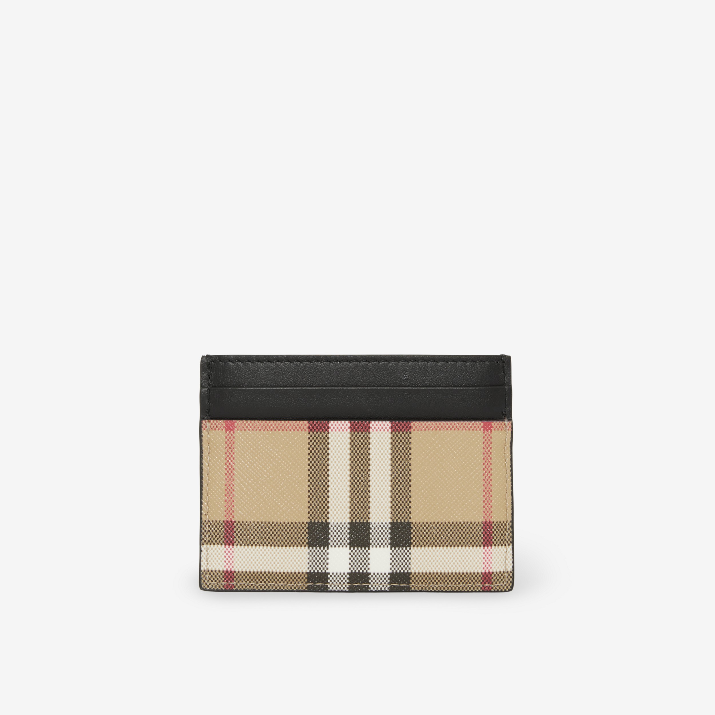 Vintage Check and Leather Card Case in Archive Beige/black - Women | Burberry® Official - 3