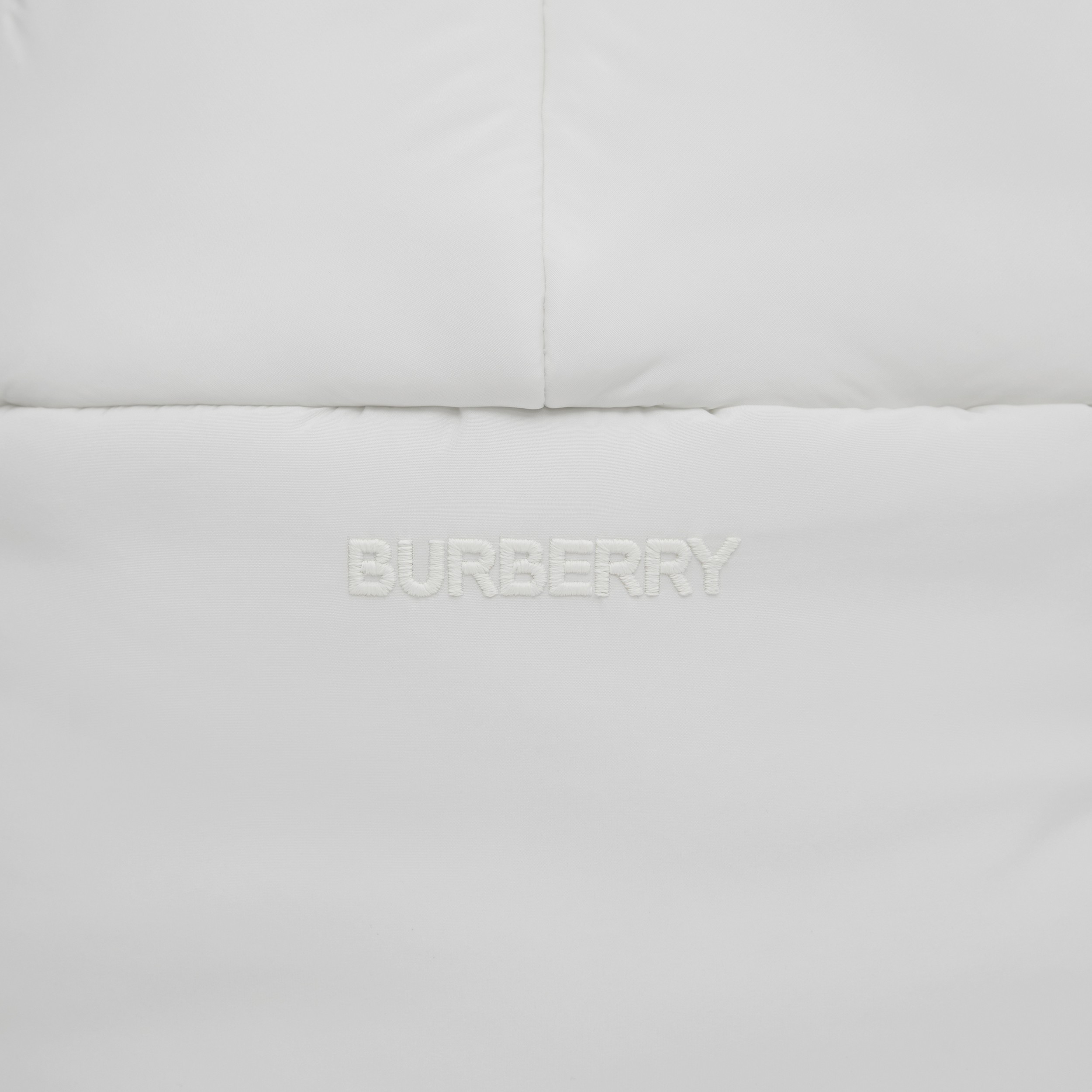 Padded Nylon Oversized Cap in White | Burberry® Official - 2