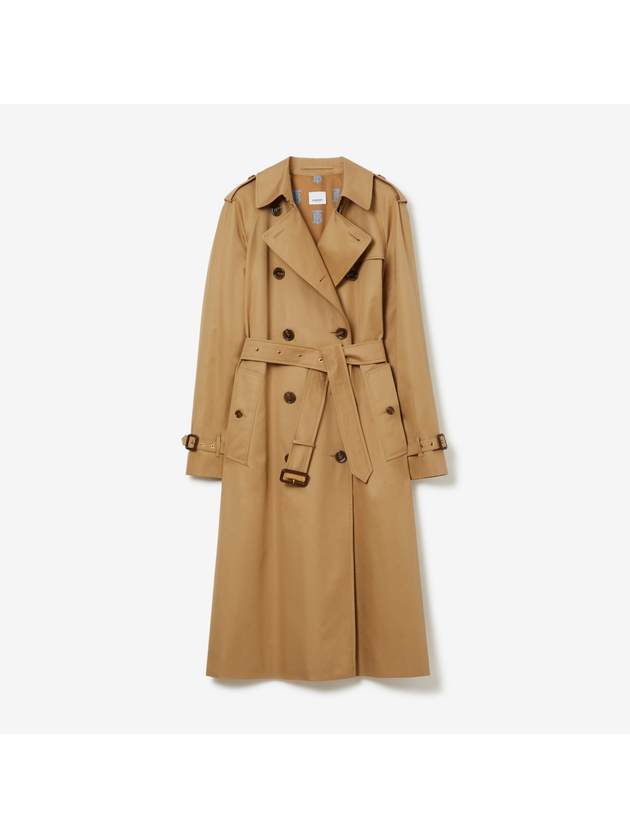 Cotton Gabardine Waterloo Trench Coat in Camel - Women | Burberry