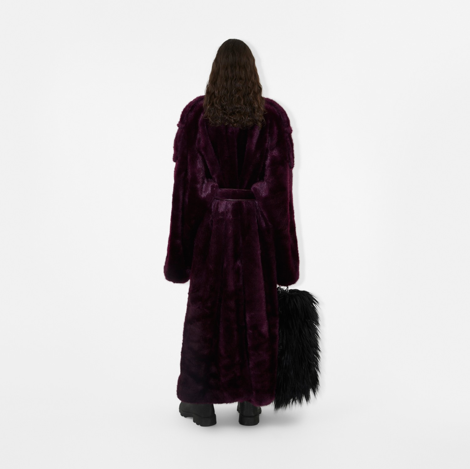 Trench coat em pelo sintético (Clove) - Mulheres | Burberry® oficial