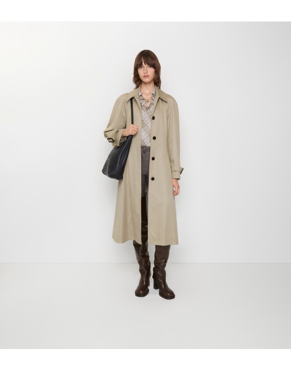 Long Gabardine Ellingham Fit-and-flare Car Coat